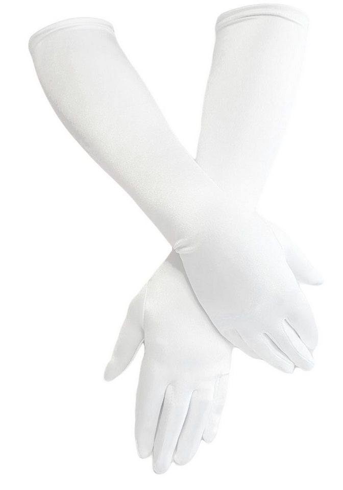Handschuhe - Family Trends Abendhandschuhe im stilvollen Satin Look › weiß  - Onlineshop OTTO