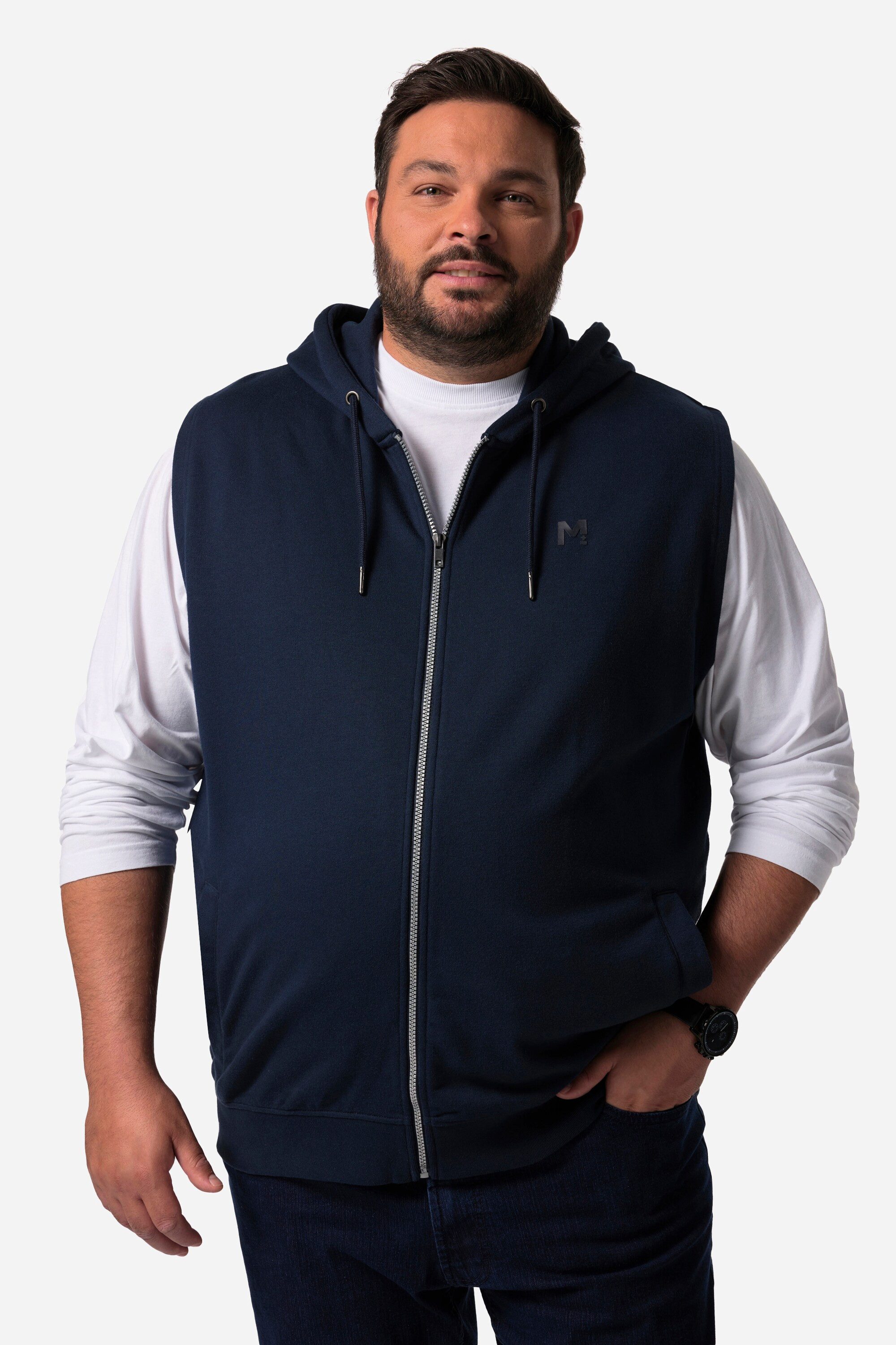 Men Plus Steppweste Men+ Sweatweste Kapuze günstig online kaufen