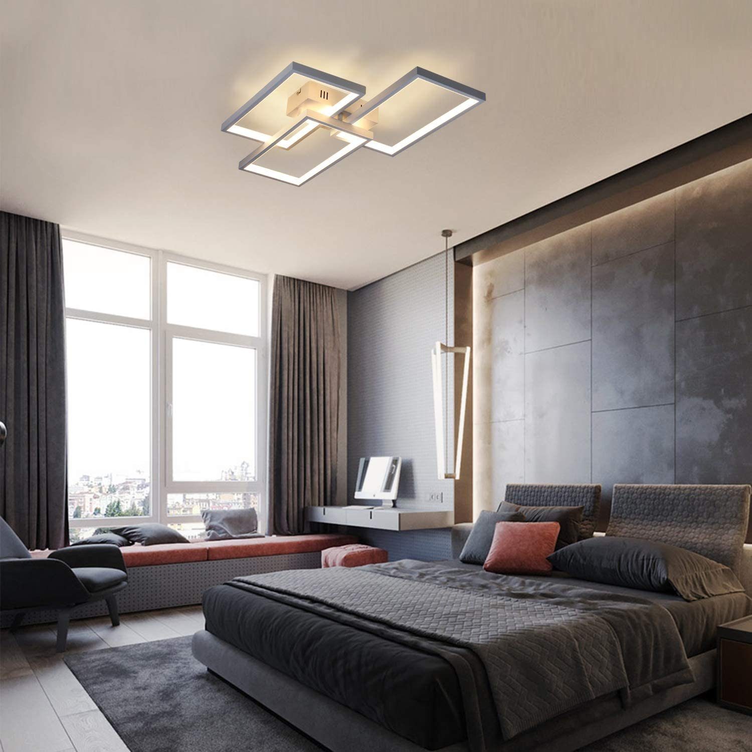 ZMH LED Deckenleuchte dimmbar mit Fernbedienung günstig online kaufen
