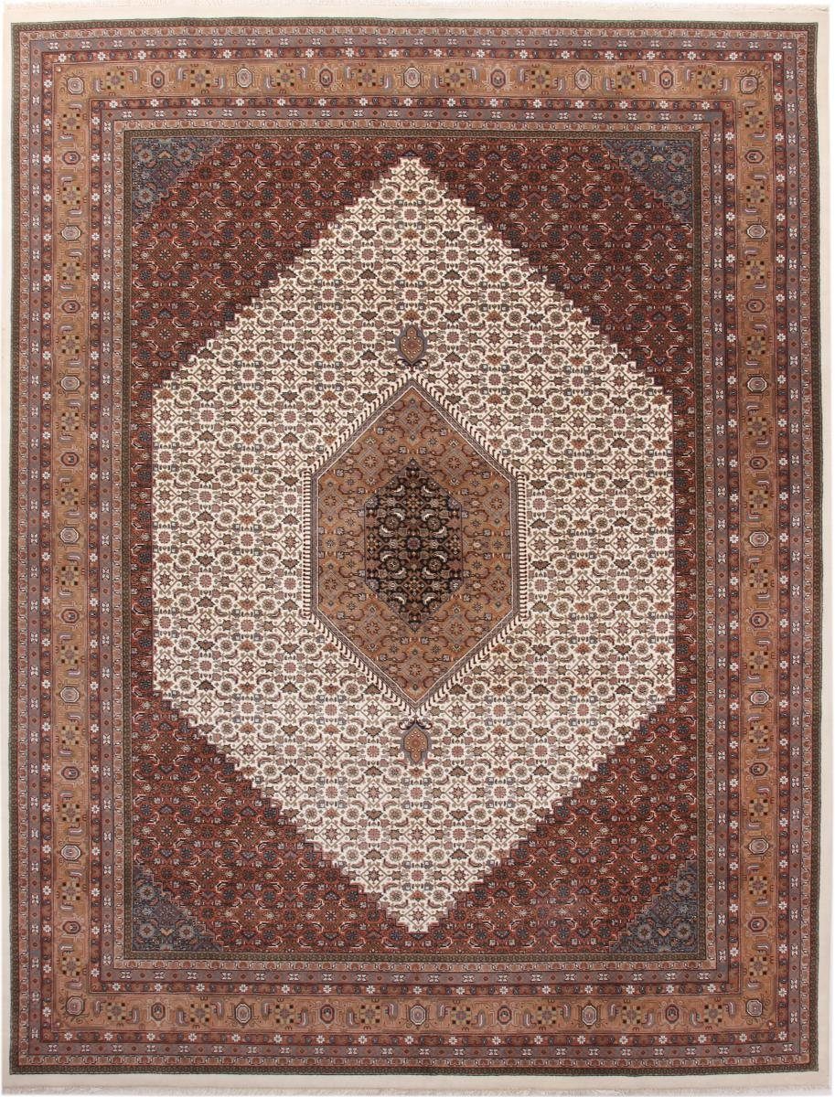 Bidjar Herati Orientteppich Indo Trading, mm Höhe: 15 Nain Handgeknüpfter Orientteppich, rechteckig, 308x393