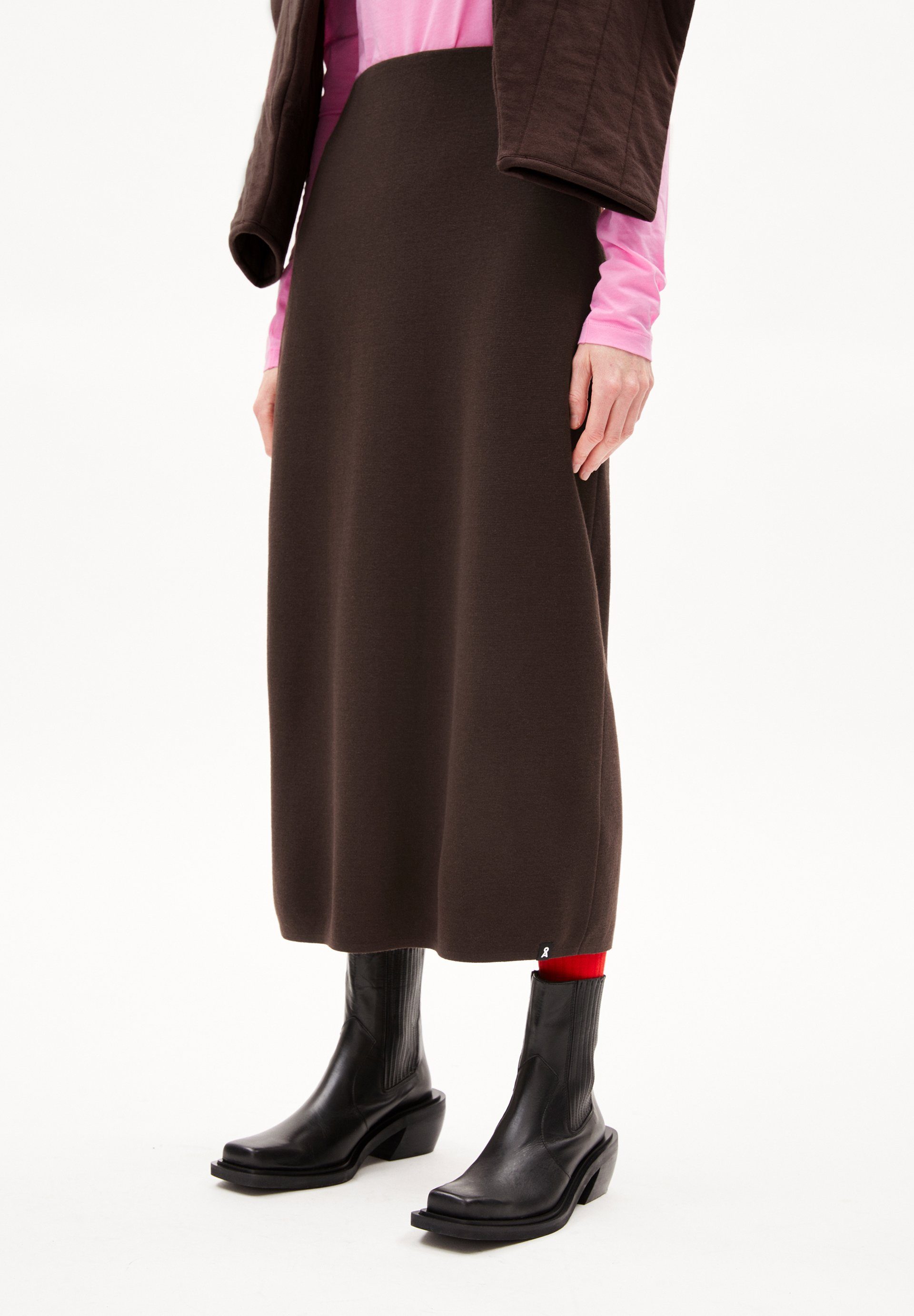 Armedangels Maxirock MILANAAS (1-tlg., Slim Fit) Strickrock Slim Fit aus TENCEL™ Lyocell Mix