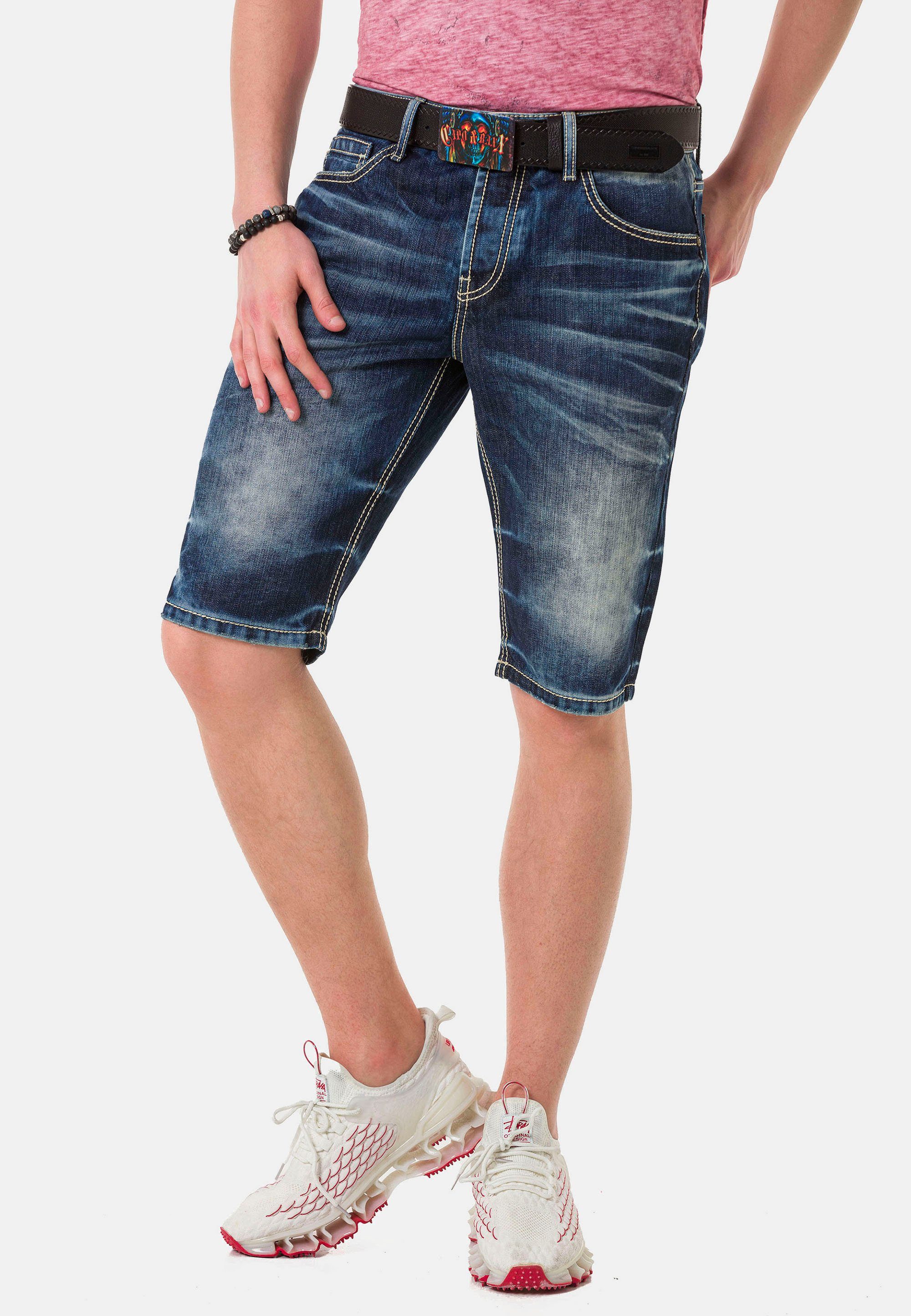 trendiger & Used-Waschung Shorts Baxx Cipo mit