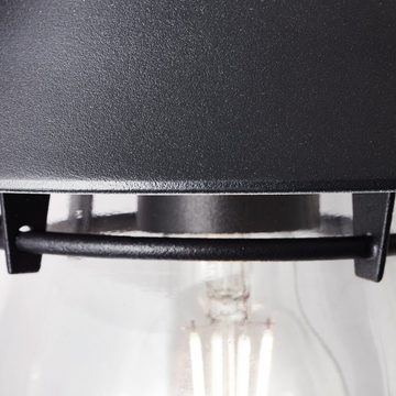 Brilliant LED Außen-Wandleuchte Stokesley, Stokesley Außenwandleuchte sand schwarz, Metall/Glas, 1x A60, E27, 40