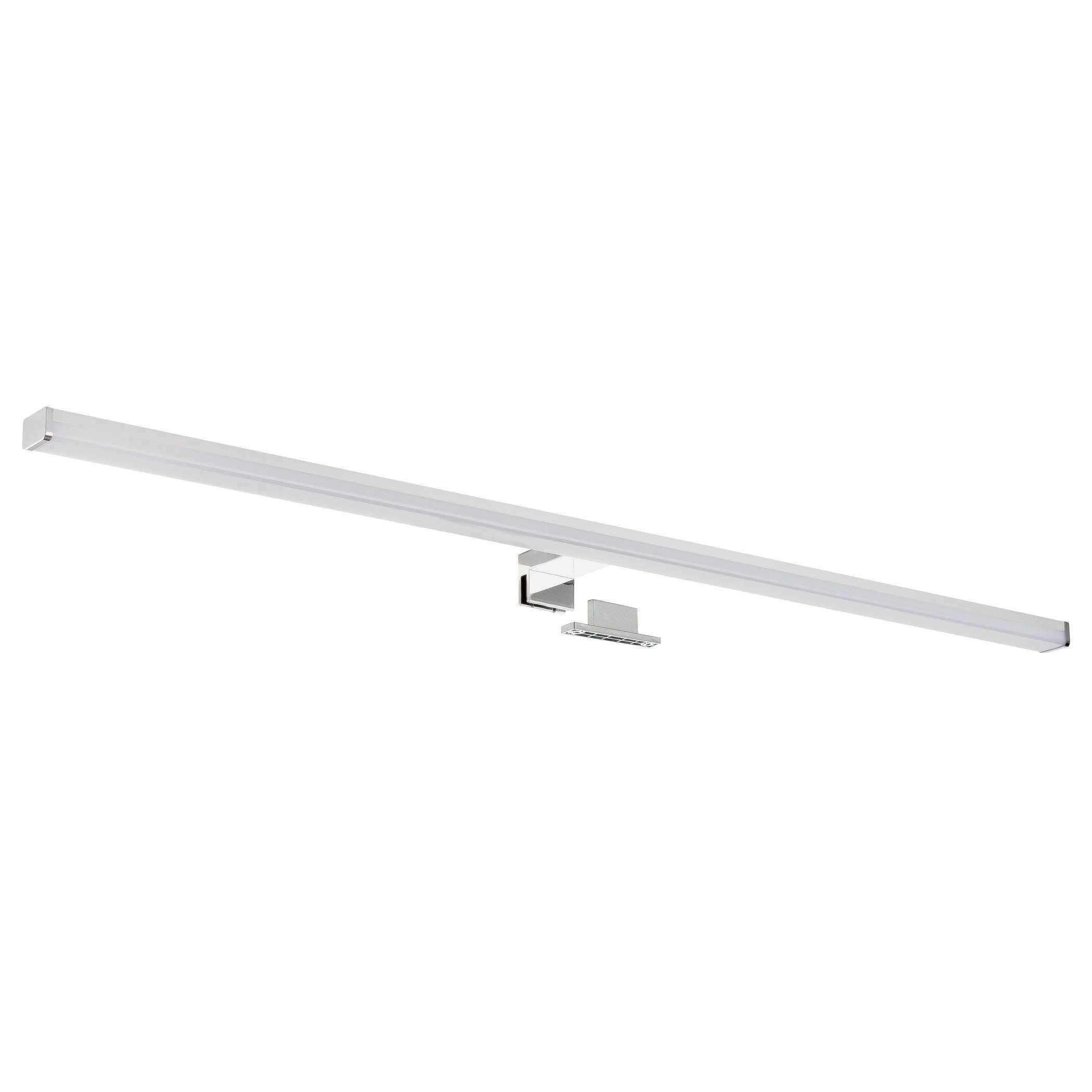 SEBSON Spiegelleuchte LED Spiegellampe Bad 90cm IP44 15W 1300lm 4000K 230V 900x98x44mm, LED integriert, Neutralweiß, Aufbauleuchte + Klemmleuchte, 110° Abstrahlwinkel, einfach Montage