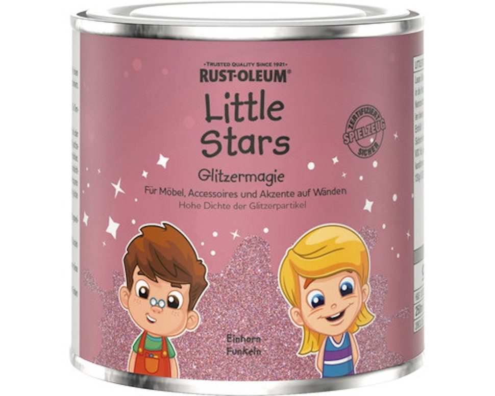Alpina Holzlack Little Stars Glitzermagie 250 ml Glitzerfarbe Möbel Wände, 250ml, hochdeckend, Glitzer