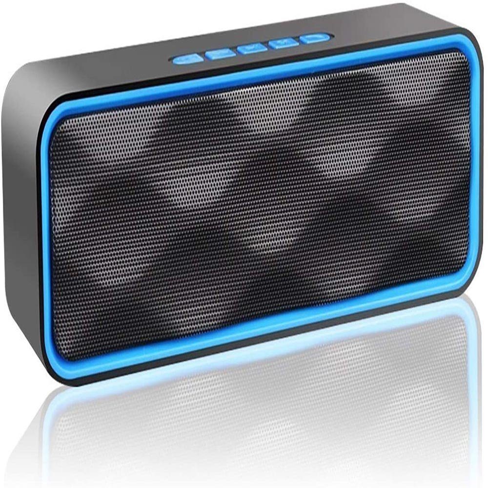 BEARSU Bluetooth Lautsprecher, V4.2 Tragbarer Stereo Wireless Lautsprecher  mit Integrierter Doppeltreiber & Freisprecheinrichtung, HD Audio und FM  Radio – Blau Bluetooth-Lautsprecher online kaufen | OTTO