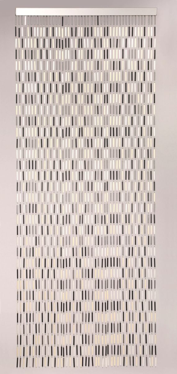 CONACORD Türvorhang Decona Tube Kettenvorhang bunt, Hakenaufhängung, halbtransparent, 90 x 200 cm, Kunststoff - blickdicht dank hoher Stranganzahl