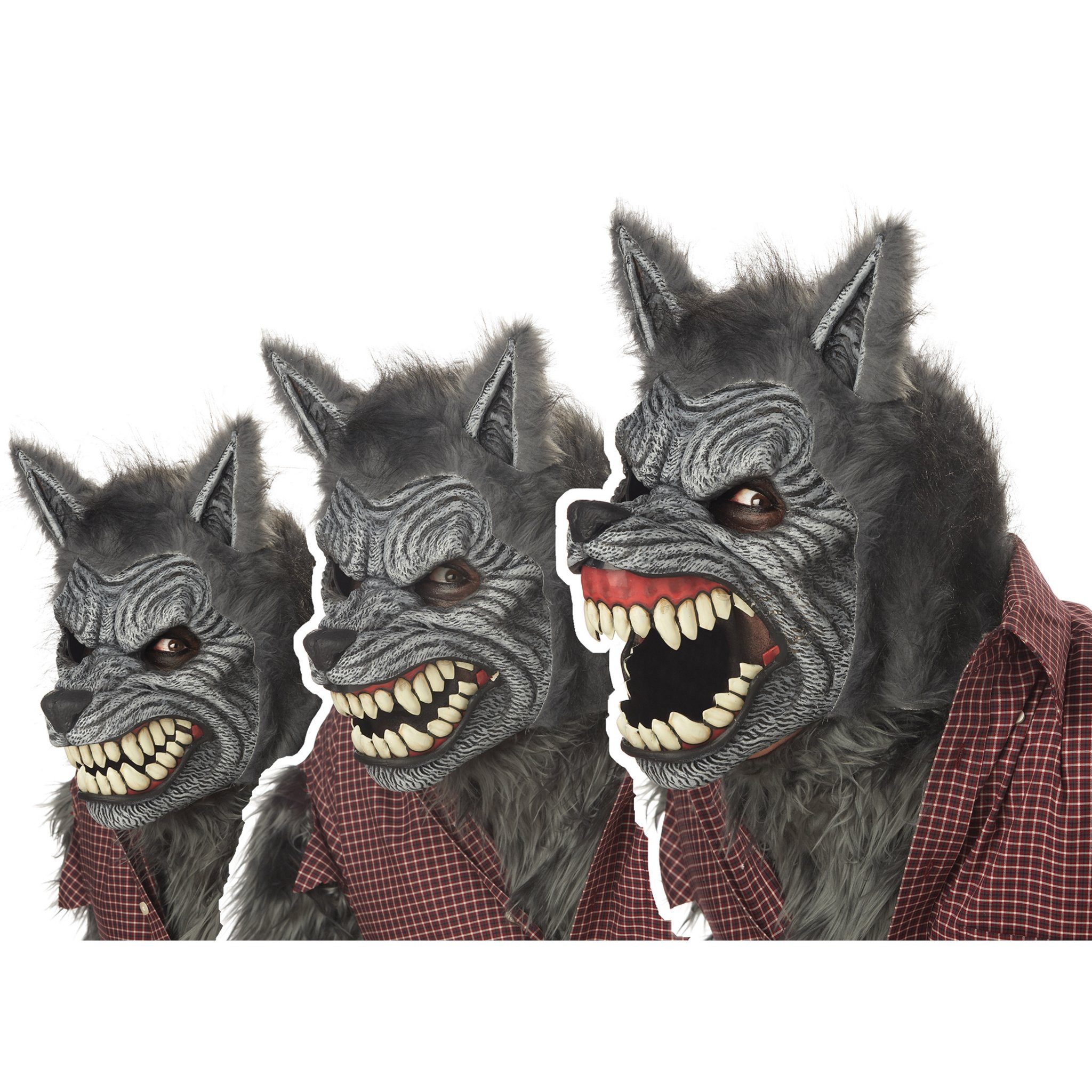 Metamorph Verkleidungsmaske Bewegliche Werwolf Maske - Halloween Maske Herren, Grausige Maske, mit der Du richtig die Zähne fletschen kannst