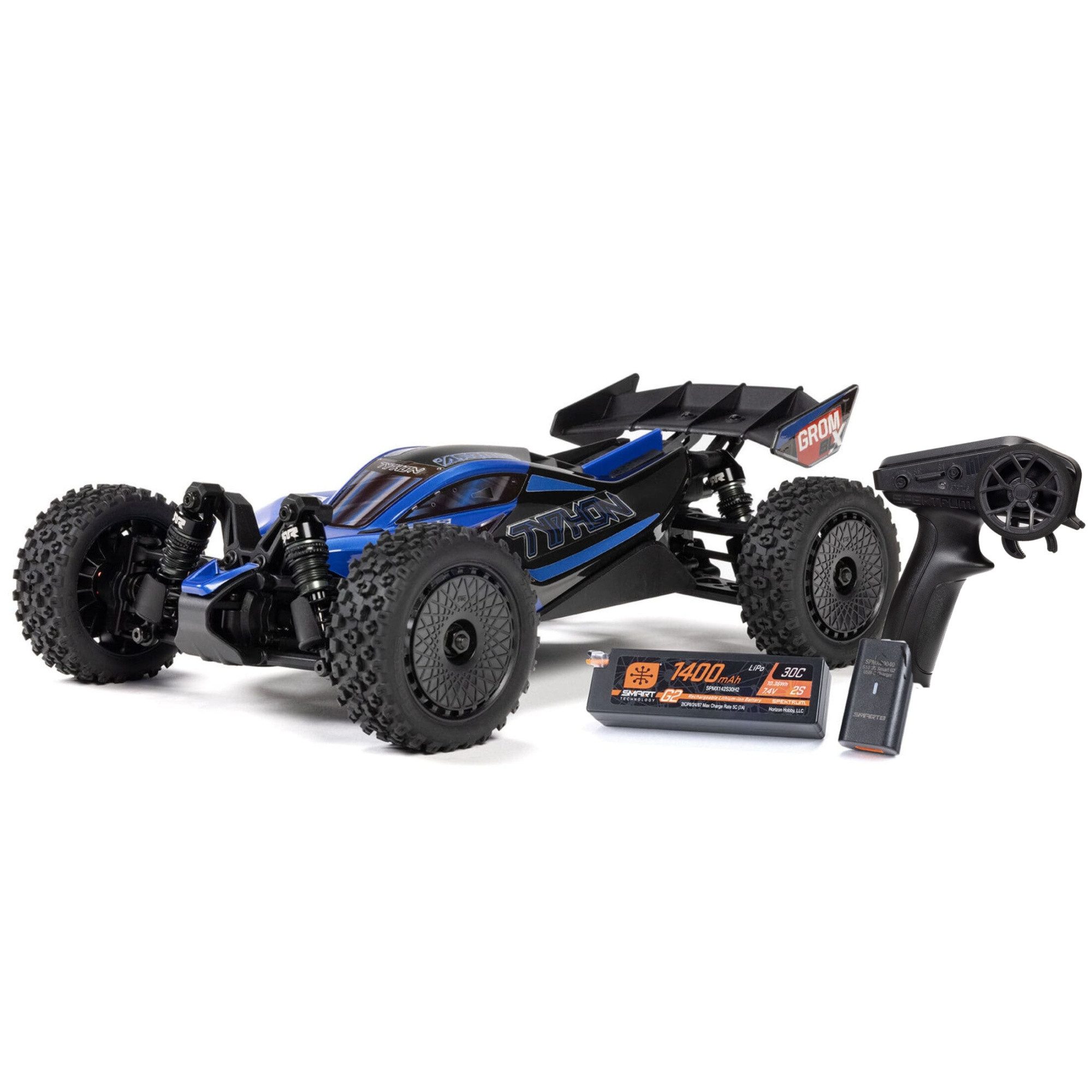 Arrma RC-Buggy Arrma RC Buggy Typhon Grom 223S BLX 4X4 Small Brushless RTR, Akku, Lad