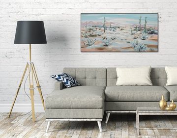 KUNSTLOFT Gemälde Schönheit der Wüste 120x60 cm, Leinwandbild 100% HANDGEMALT Wandbild Wohnzimmer