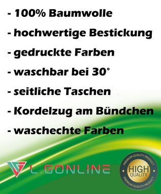 L.gonline Jogginghose Herren Jogging-HOSE, New York/Germany, Sporthose 100% Baumwolle, (Sweatpants, 1-tlg) Fitness Freizeit Casual