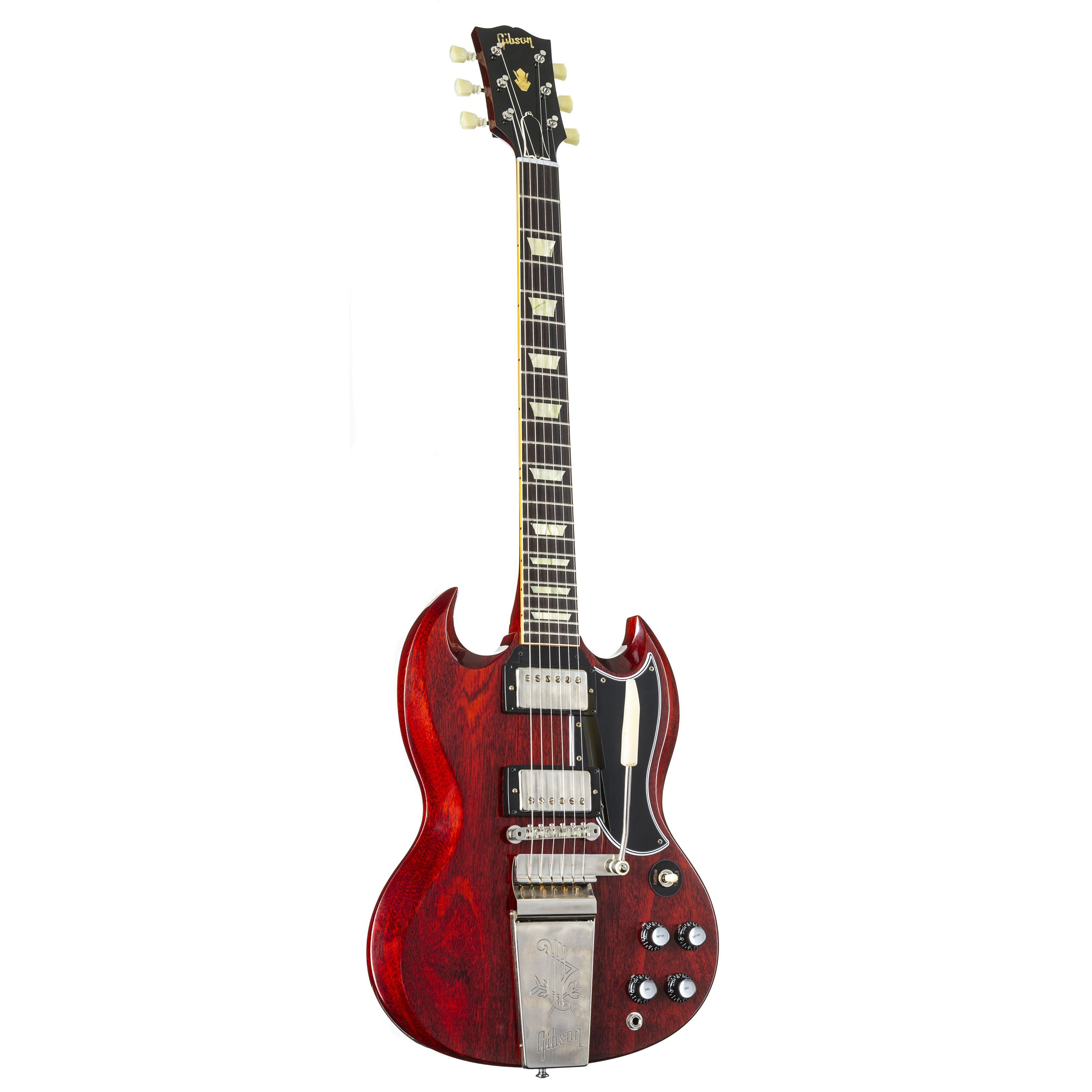 Gibson E-Gitarre, E-Gitarren, Premium-Instrumente, 1964 SG Standard Reissue with Maestro Vibrola Cherry Red #505044 -