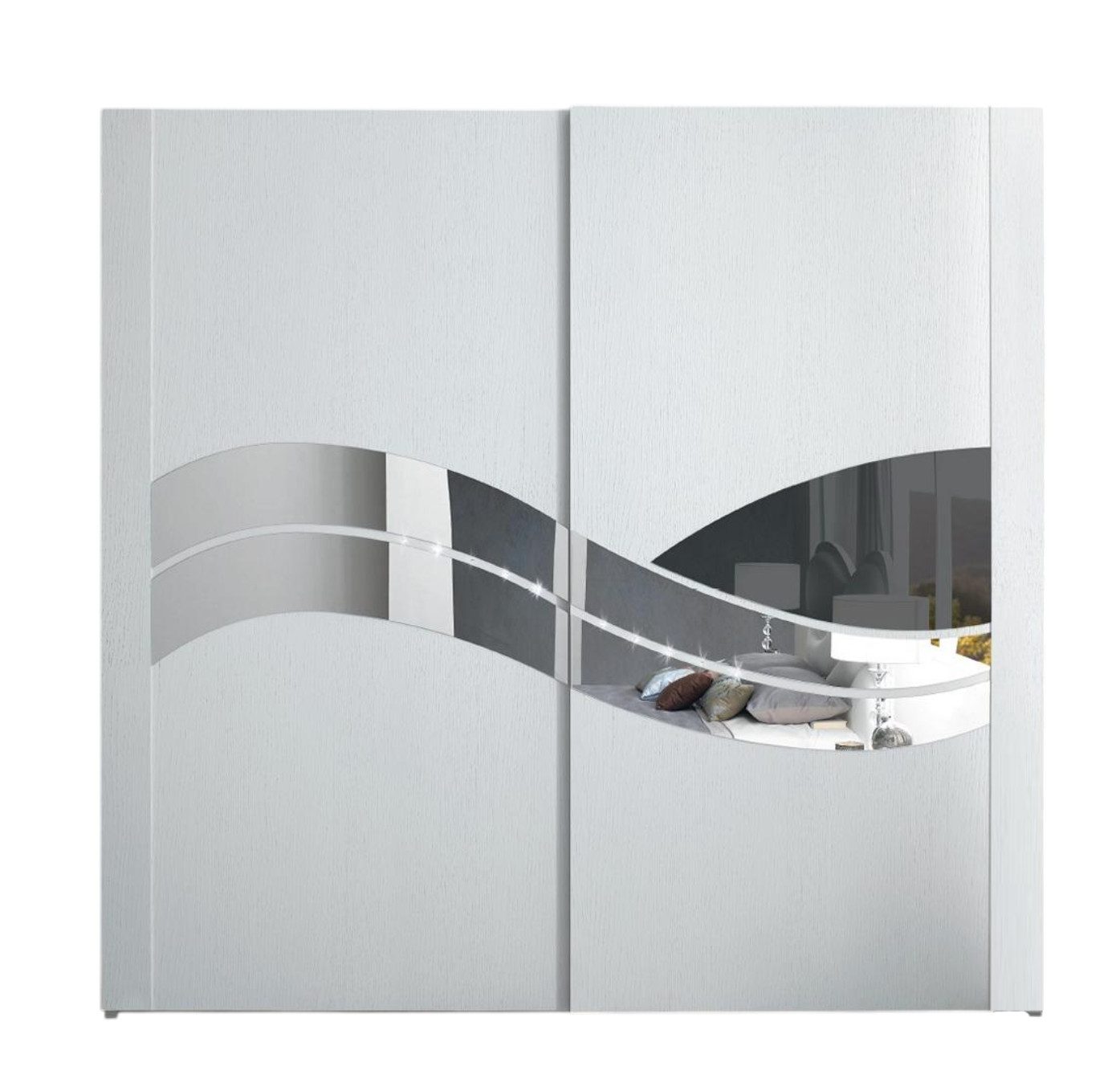 Xlmoebel Schwebetürenschrank Hochwertiger Holz-Kleiderschrank im modernen Design mit luxuriösen (Kleiderschrank) Hergestellt in Europa