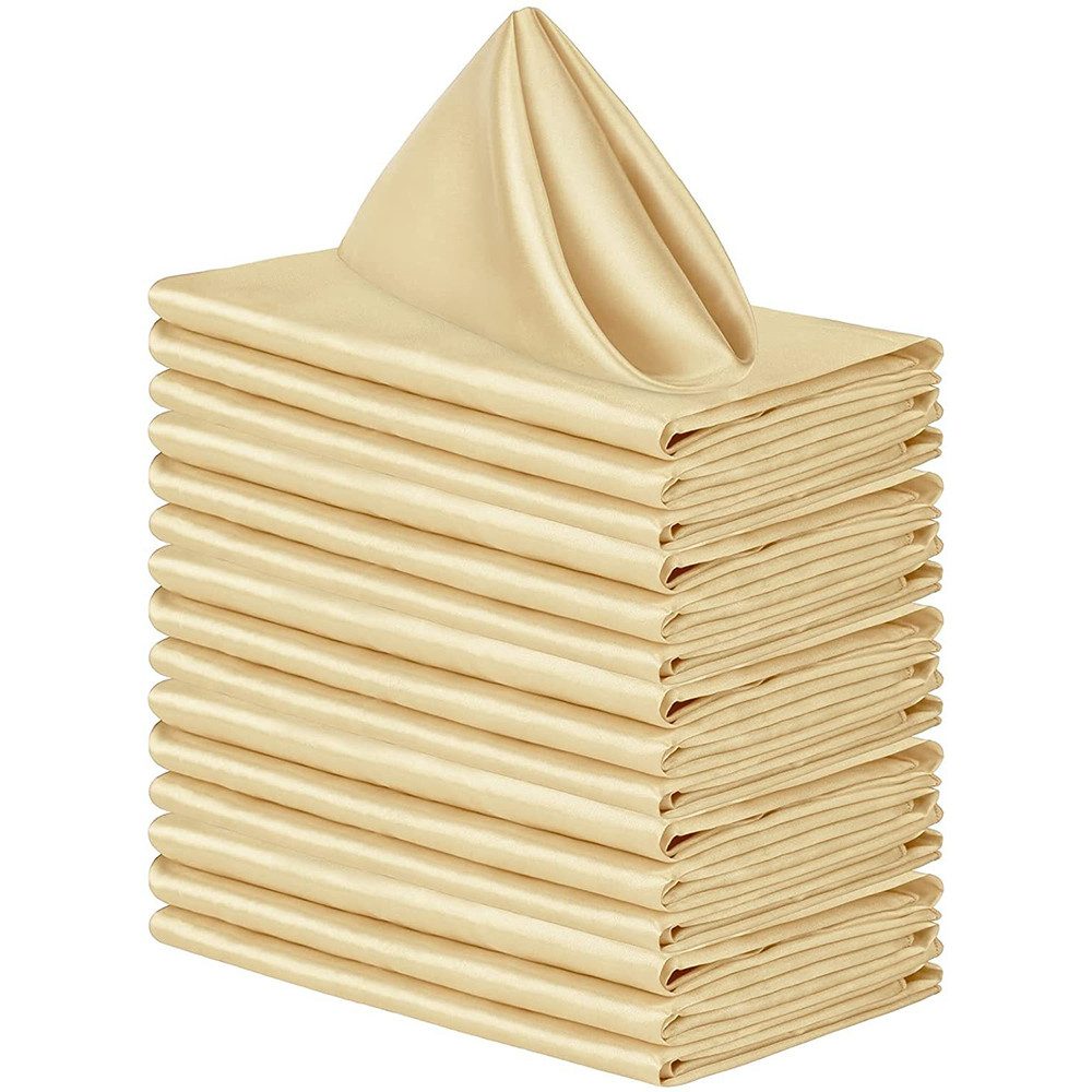 Coonoor Stoffserviette 15 Stück Satin-Servietten, quadratische weiche Tischservietten, (5 St)