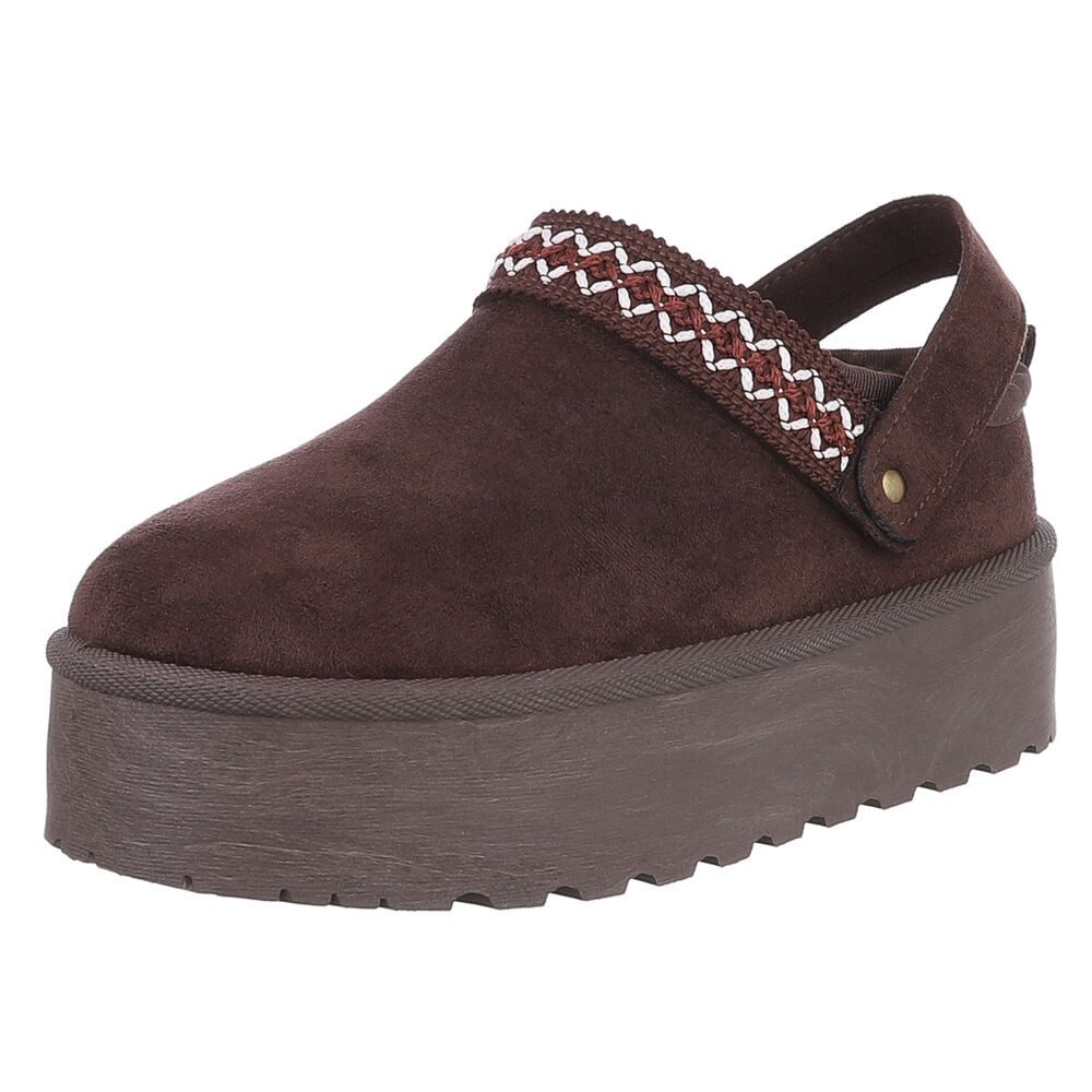 Ital-Design Bequeme Freizeitschuhe mit Riemen für Damen Snowboots (90169606 günstig online kaufen