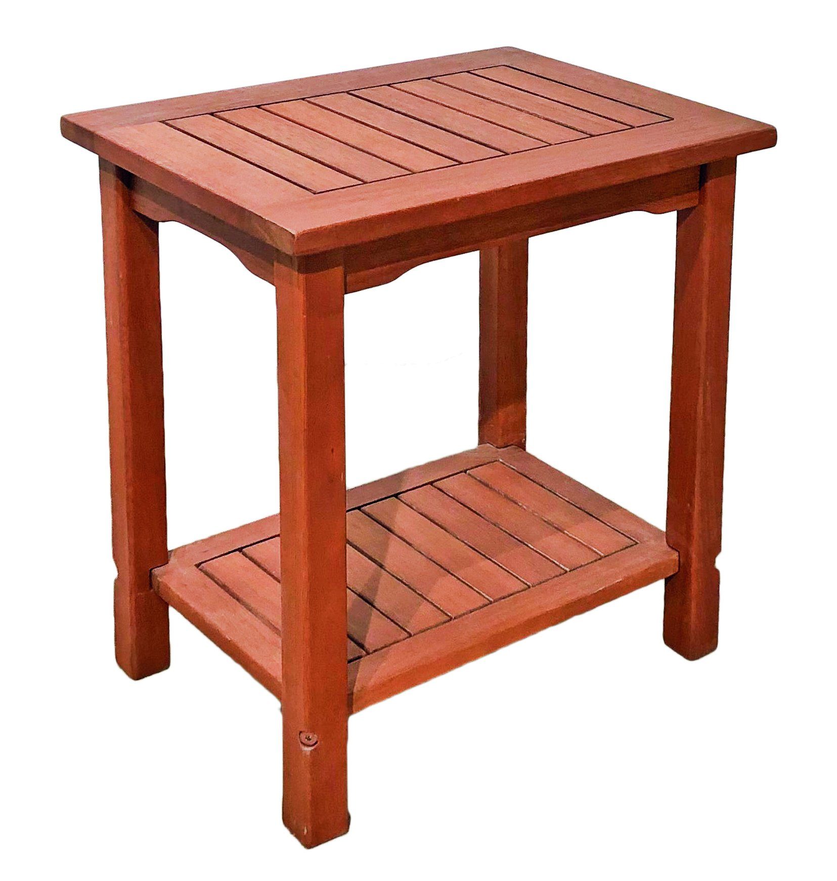 Jardinion Gartenbank (Beistelltisch Balkon Santa Cruz Ablagetisch Abstelltisch Blumentisch, 1-St), Wohnzimmertisch, Blumentisch, Holztisch, Blumenhocker, Balkontisch