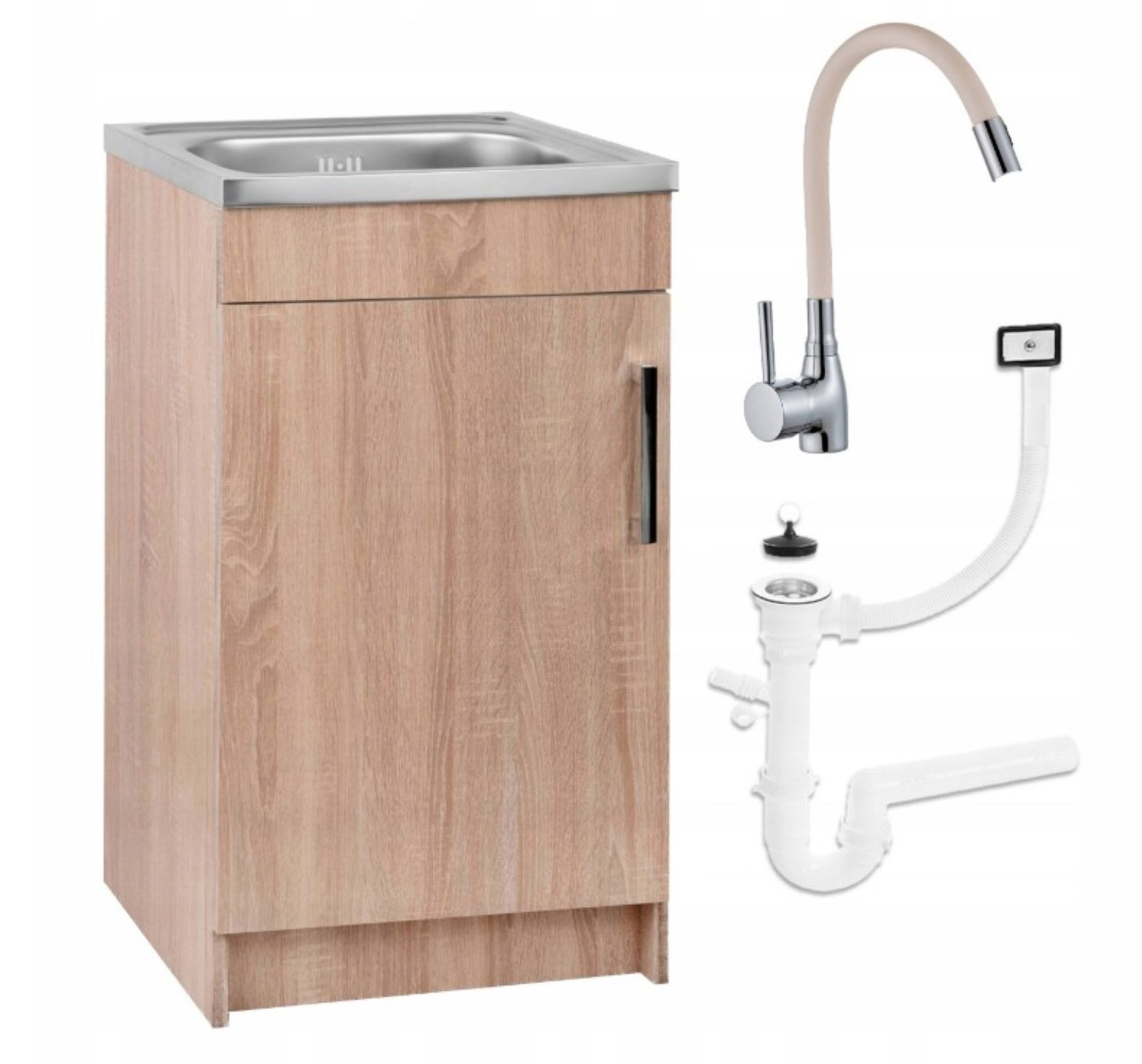 STAMAR Spülenschrank Standschrank 40cm Tiefe Edelstahl Spülbecken Geschirrspüler Kompakt