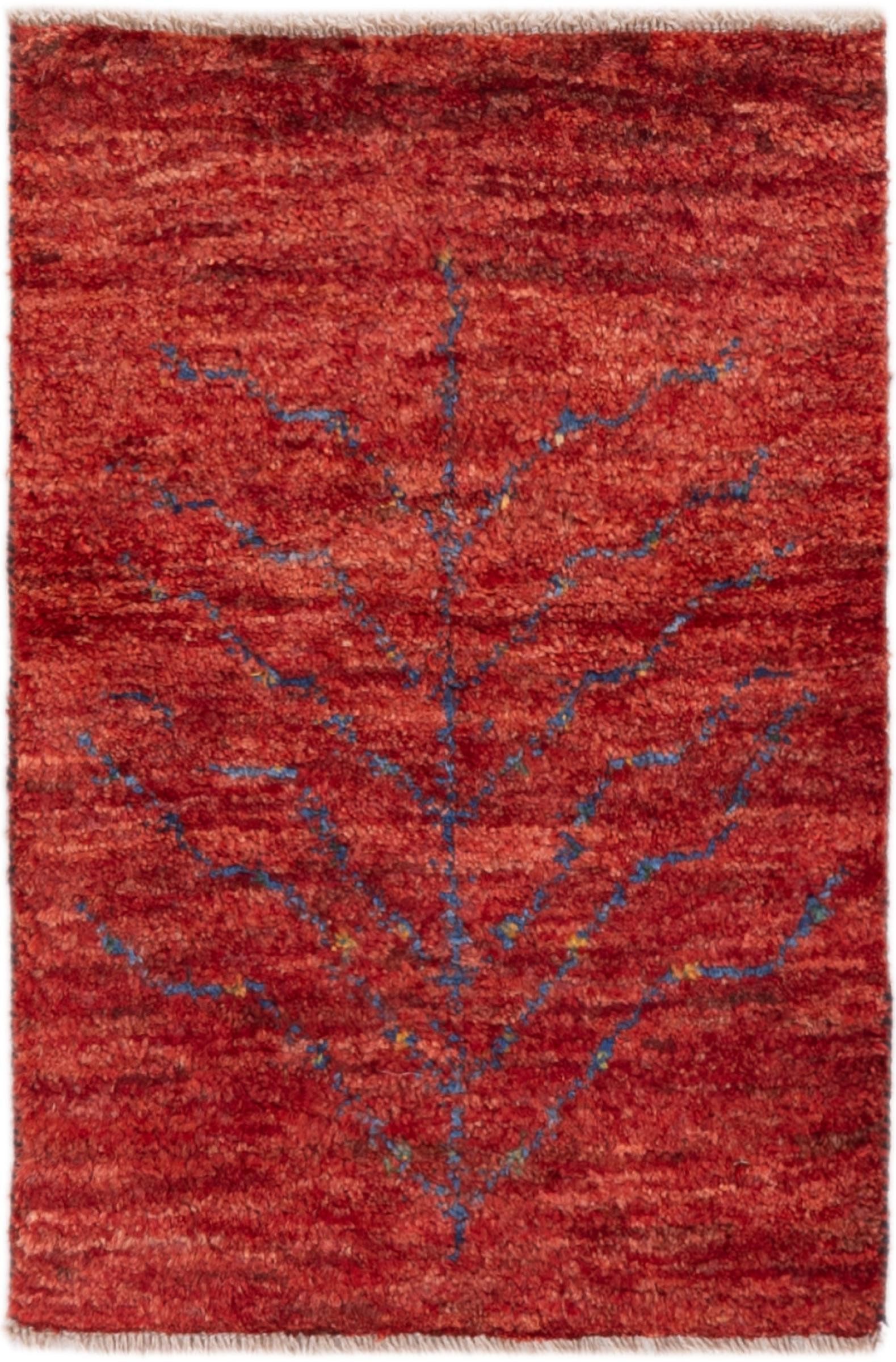 Orientteppich Perser Gabbeh Kashkuli 39x61 Handgeknüpfter Moderner Orientteppich /