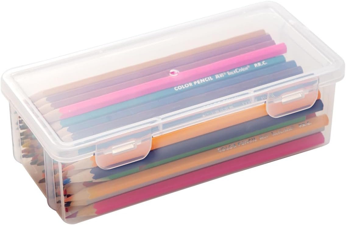 Diwzbyn Federmäppchen 6 Stück Kunststoff-Aufbewahrungsbox Stifte, Transparente Stifteboxen, (6-tlg), Aufbewahrungsbox für Schreibwaren Kosmetika Werkzeugteile