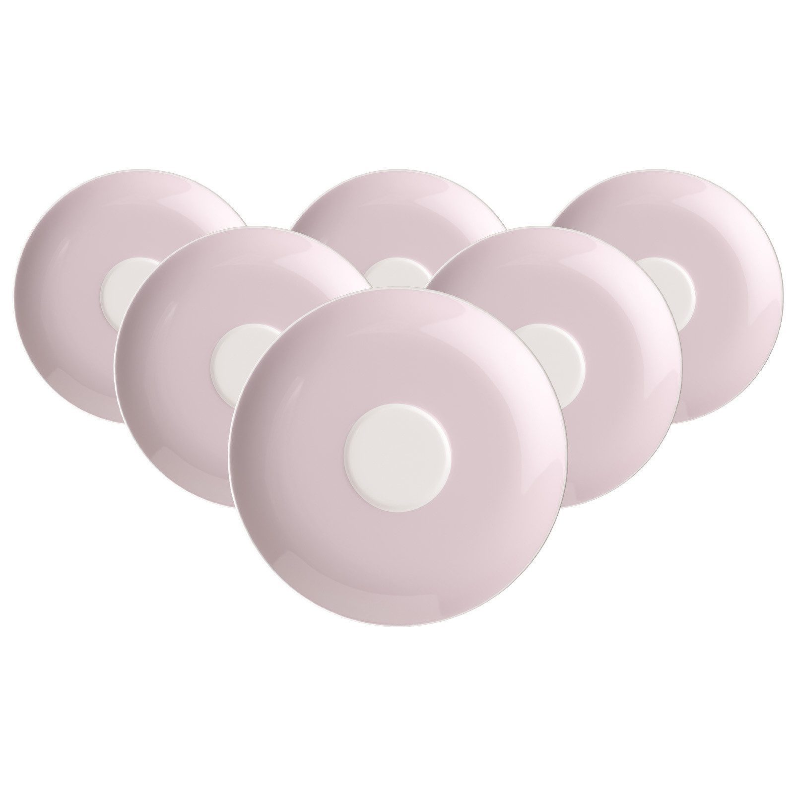 Villeroy & Boch Untertasse Rose Garden Cappuccinountertassen ø 17,4 cm, (6 St)