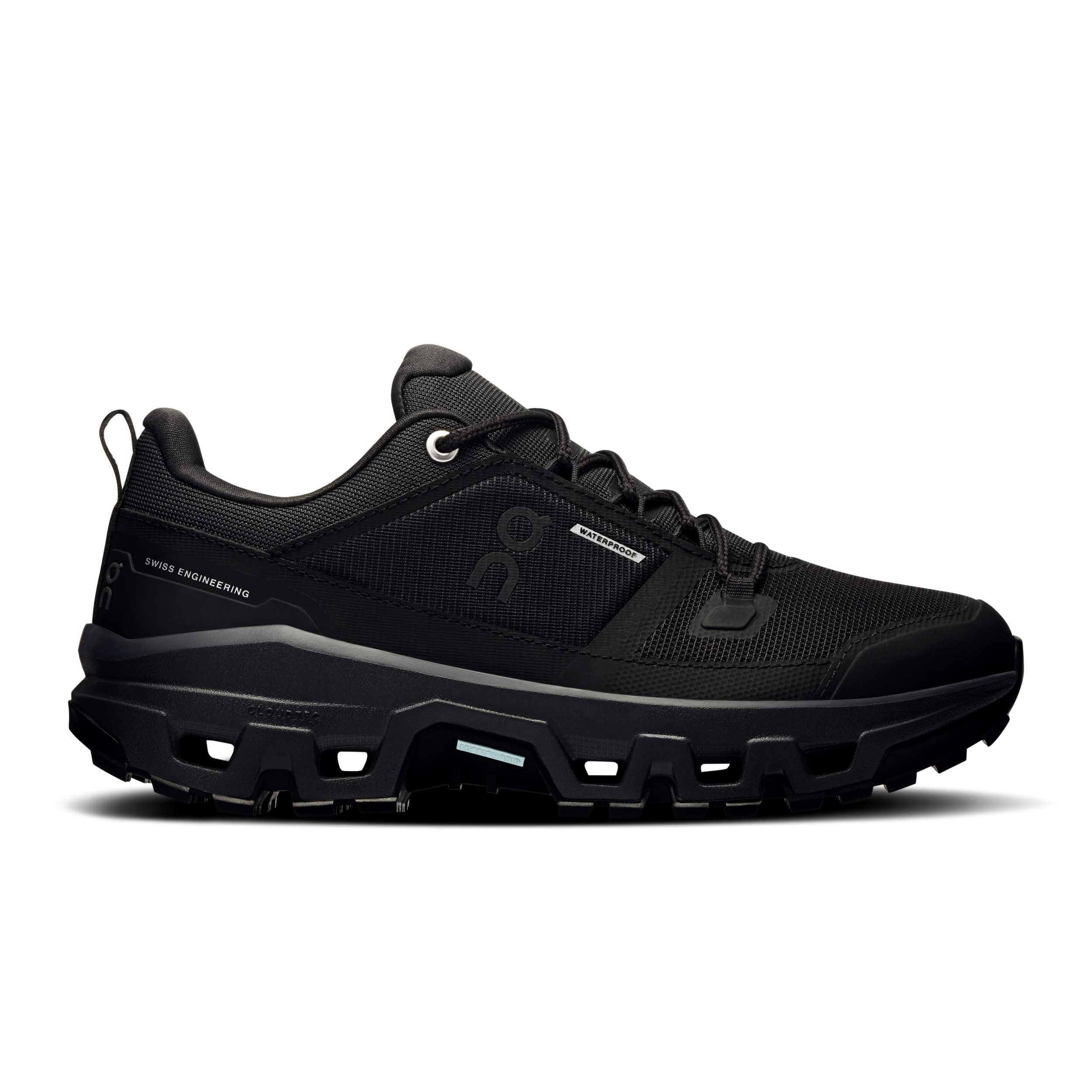 ON RUNNING Cloudrock Low WP BLACK / BLACK Wanderschuh