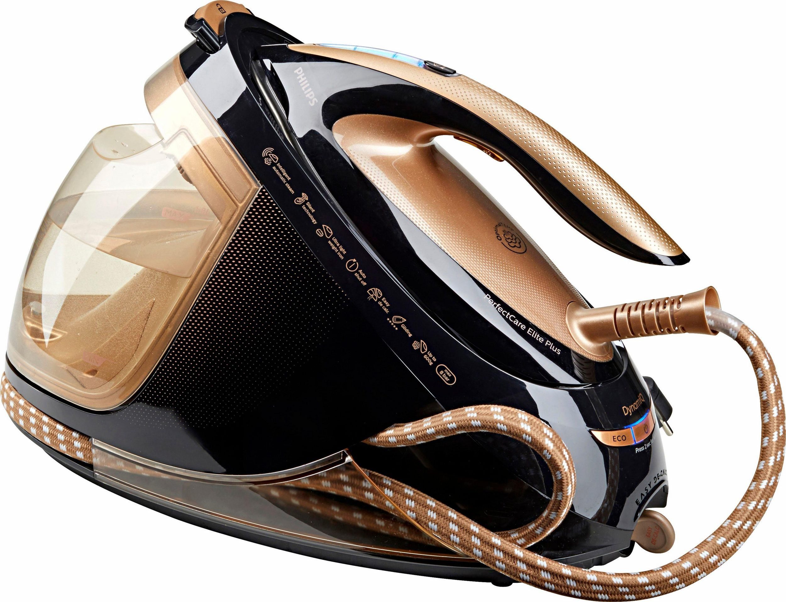 Philips Dampfbügelstation GC9682/80, T-ionicGlide Bügelsohle