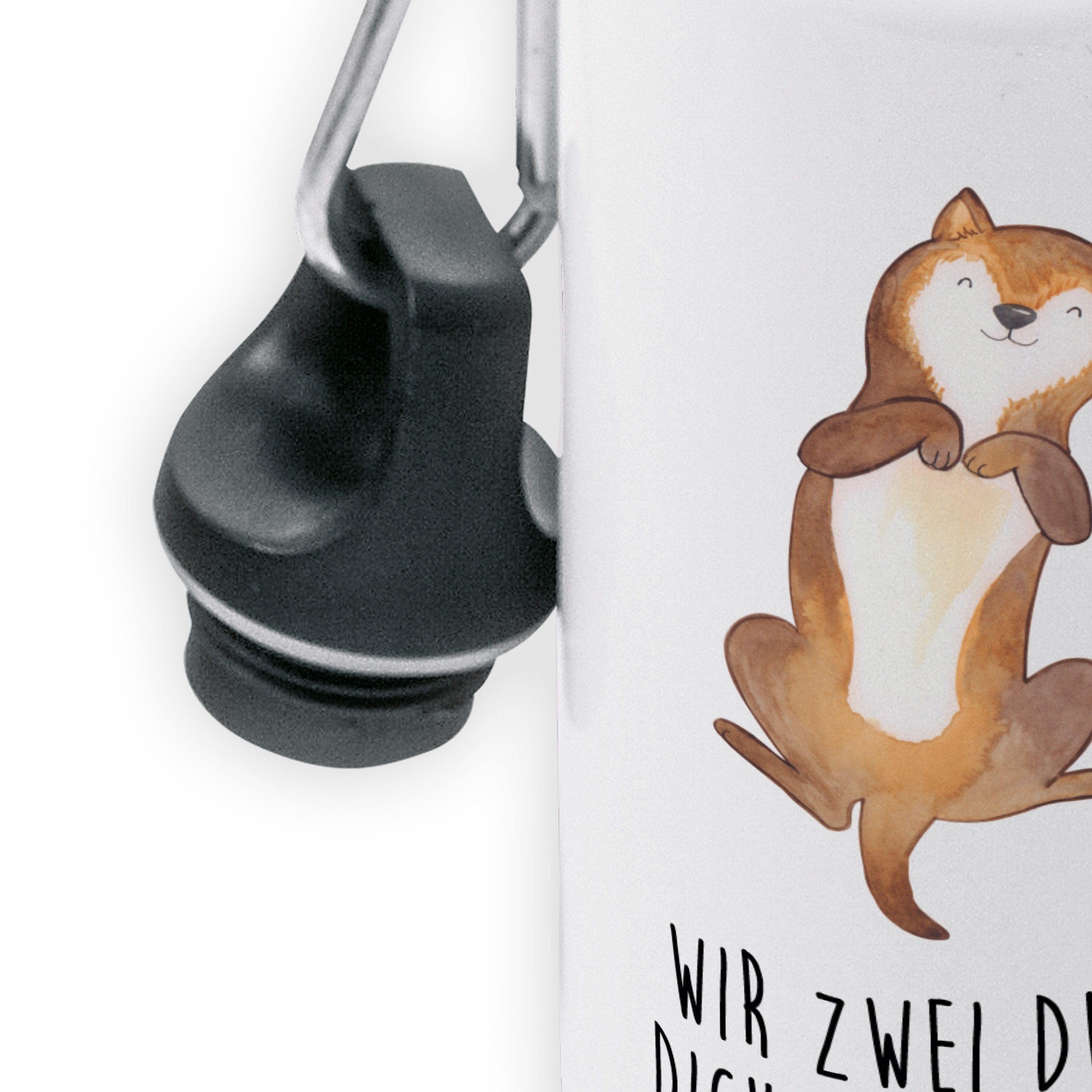 Hundebesi - Trinkflasche - Hund Weiß & Geschenk, Wauwau, Mrs. Bauchkraulen Kinderflasche, Mr. Panda