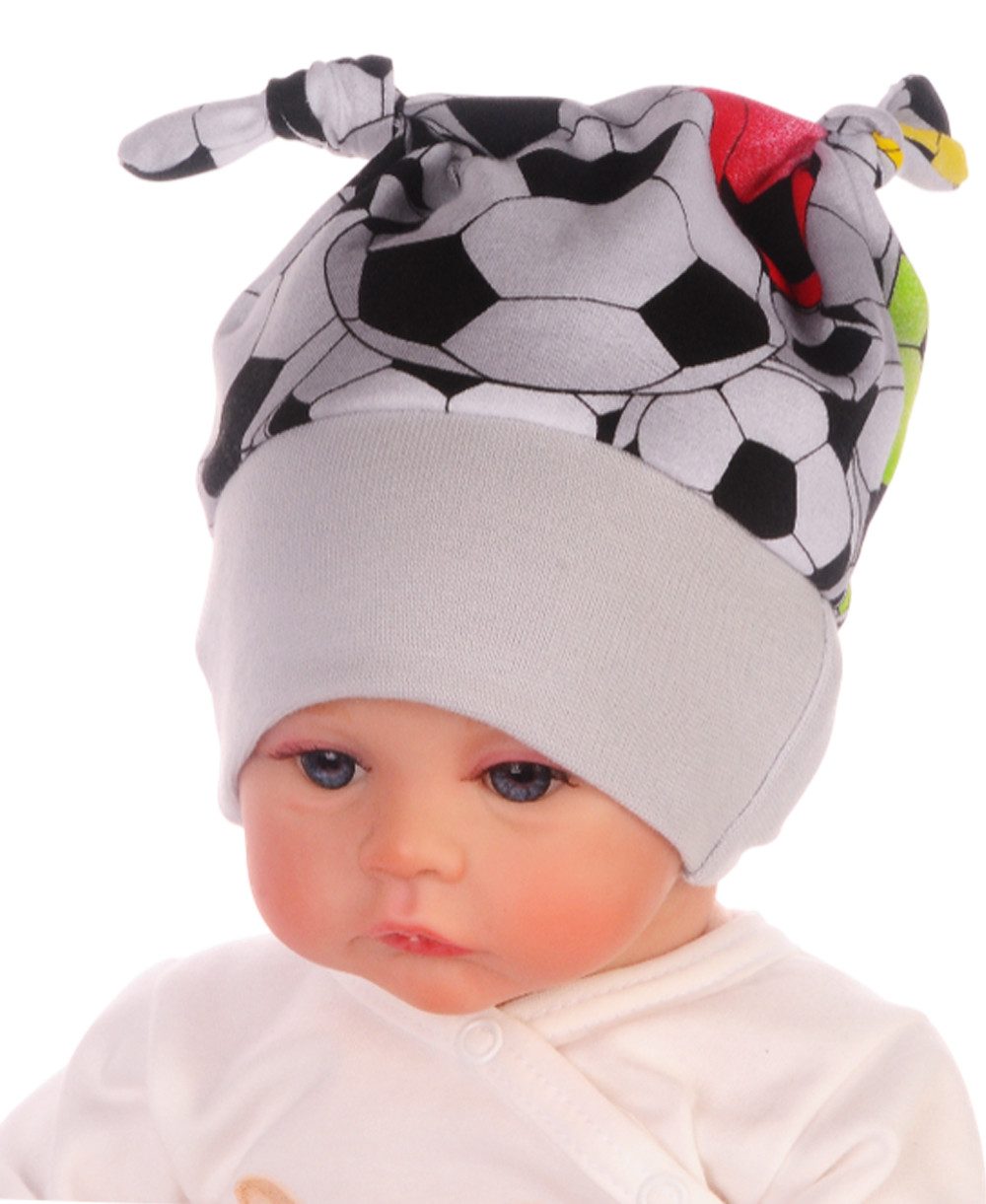 La Bortini Erstlingsmütze Baby Mütze Knotenmütze für Neugeborene neutral 34 bis 43 leicht, weich, elastisch, 34 35 36 37 38 39 40 41 42 43 44