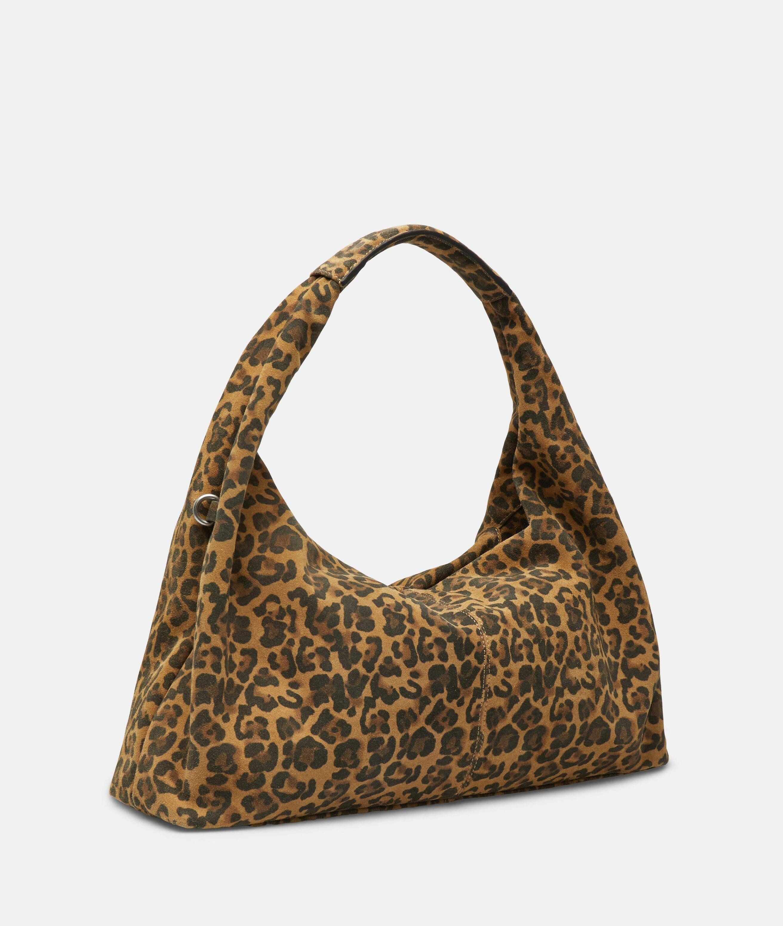 Liebeskind Berlin Schultertasche Leo Scarlet Satchel M, Geräumige Schultertasche mit Leo-Print
