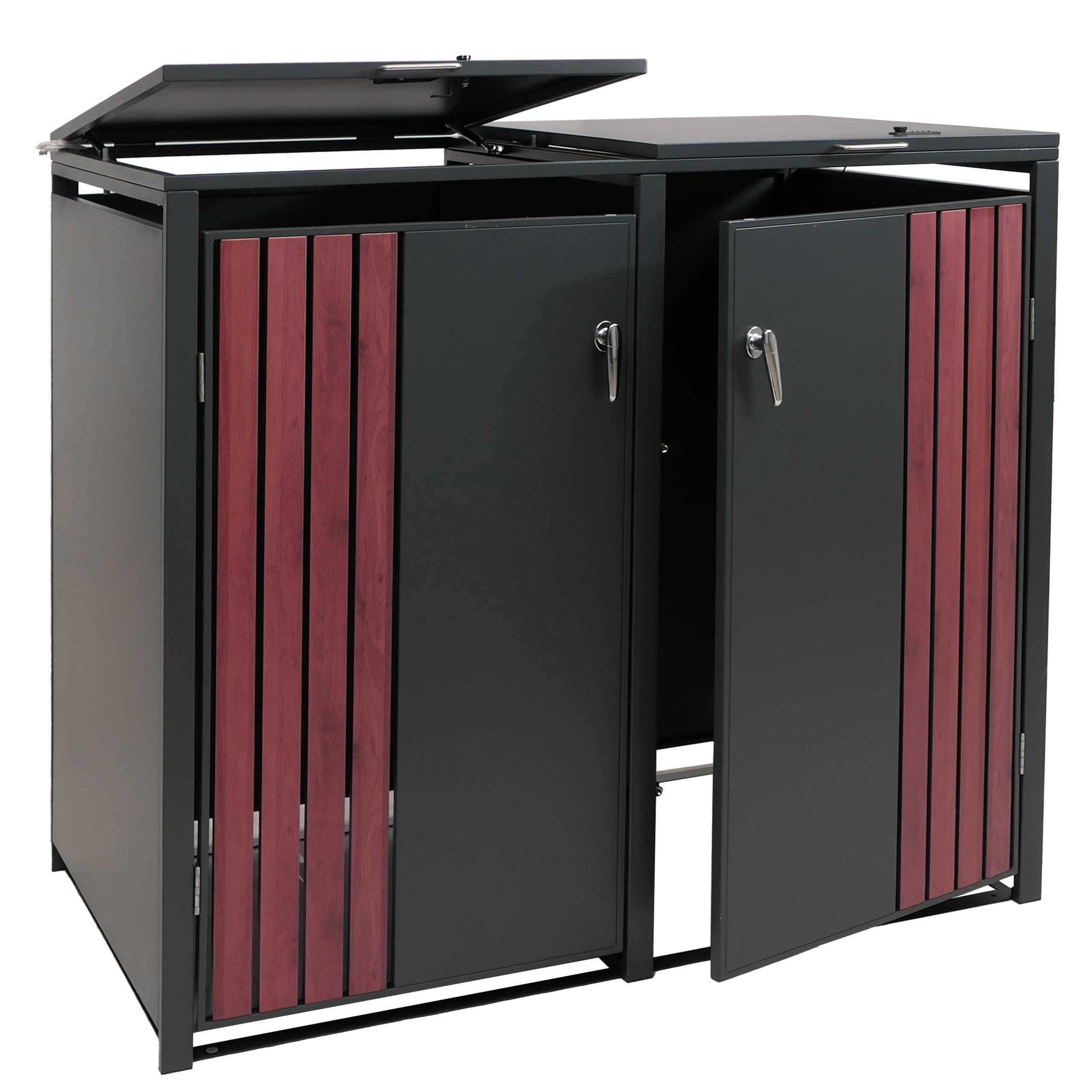 MCW Mülltonnenbox MCW-O67-2 (1 St), Für 2 Mülltonne mit 80 bis 240 Liter Fassungsvermögen