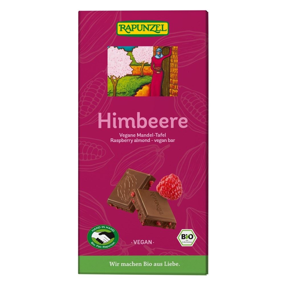 Rapunzel Schokolade Vegane Mandel-Tafel HIH - Himbeere 100g