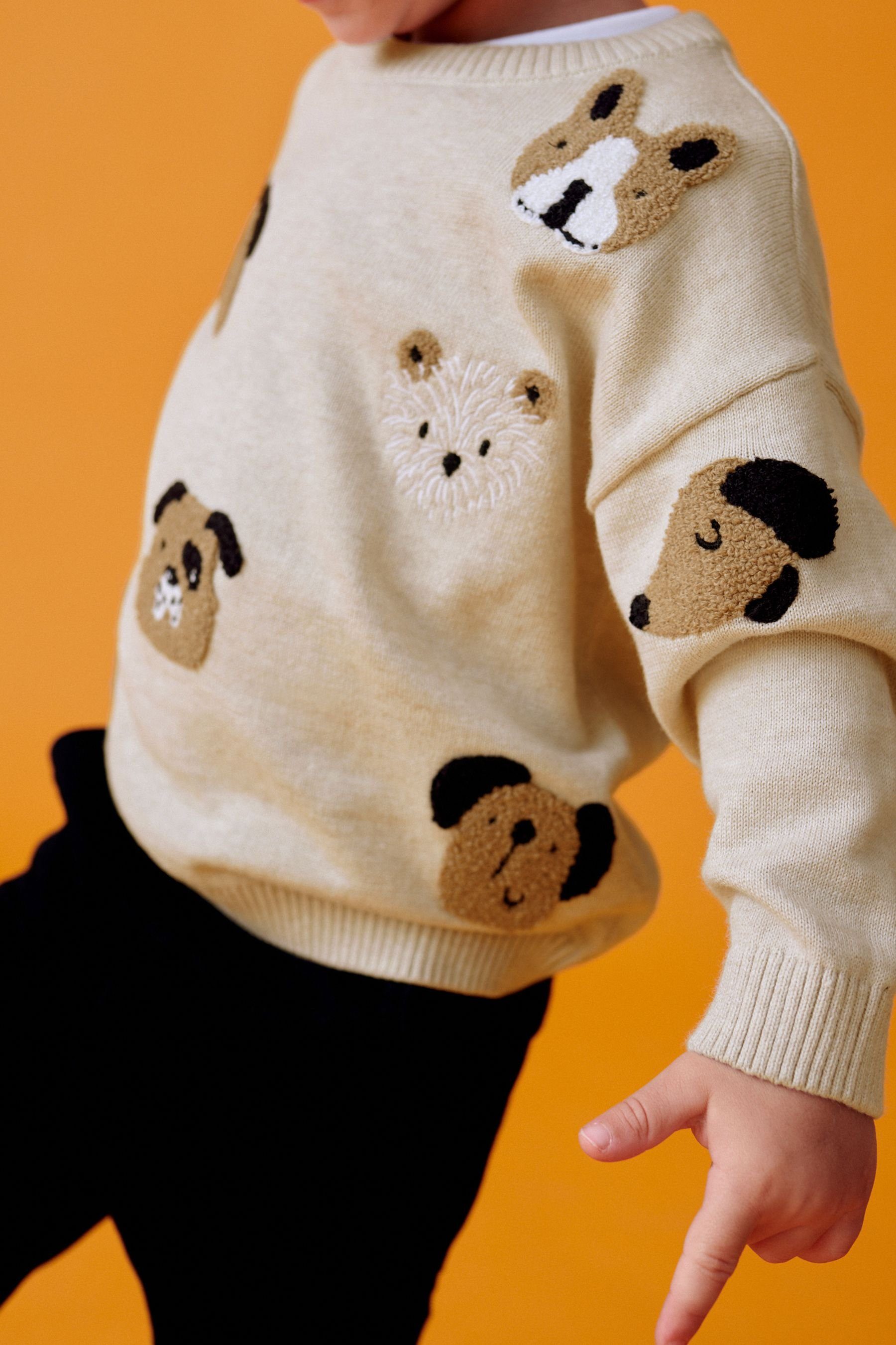 Next Rundhalspullover Strickpullover Hund (1-tlg)