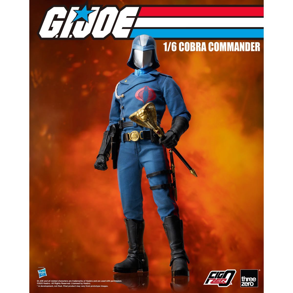 ThreeZero Actionfigur FigZero G.I. Joe Cobra Commander 1:6 Scale Actionfigur