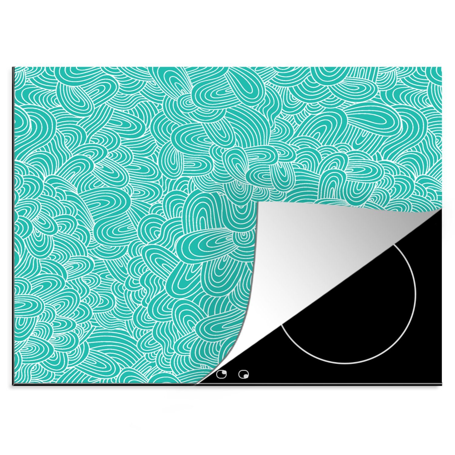 MuchoWow Herdblende-/Abdeckplatte Muster - Wasser - Meer, Vinyl, (1 tlg), 60x52 cm, Mobile Arbeitsfläche nutzbar, Ceranfeldabdeckung