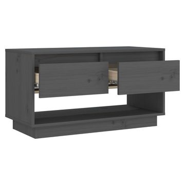 möbelando TV-Board Pottiga (B/H/T: 74x40x34 cm), aus Kiefer-Massivholz in Grau