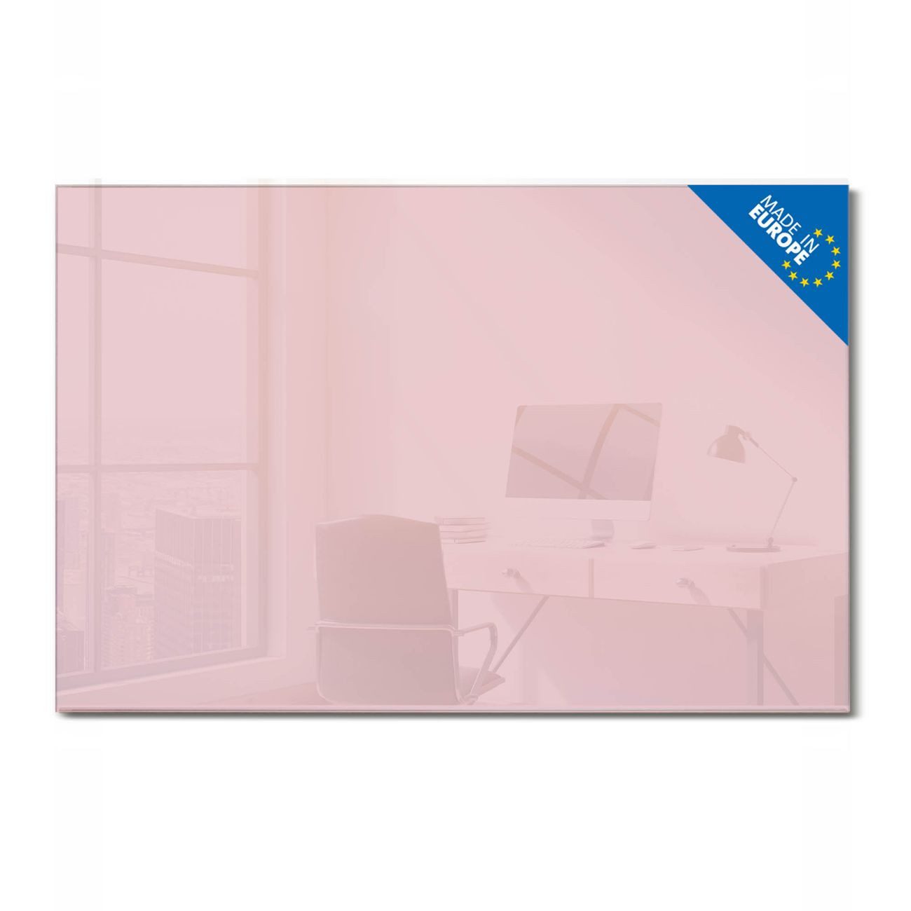 banjado Magnettafel aus Glas, mit Motiv Altrosa, (gehärtetets Glas, Glasmagnettafel)