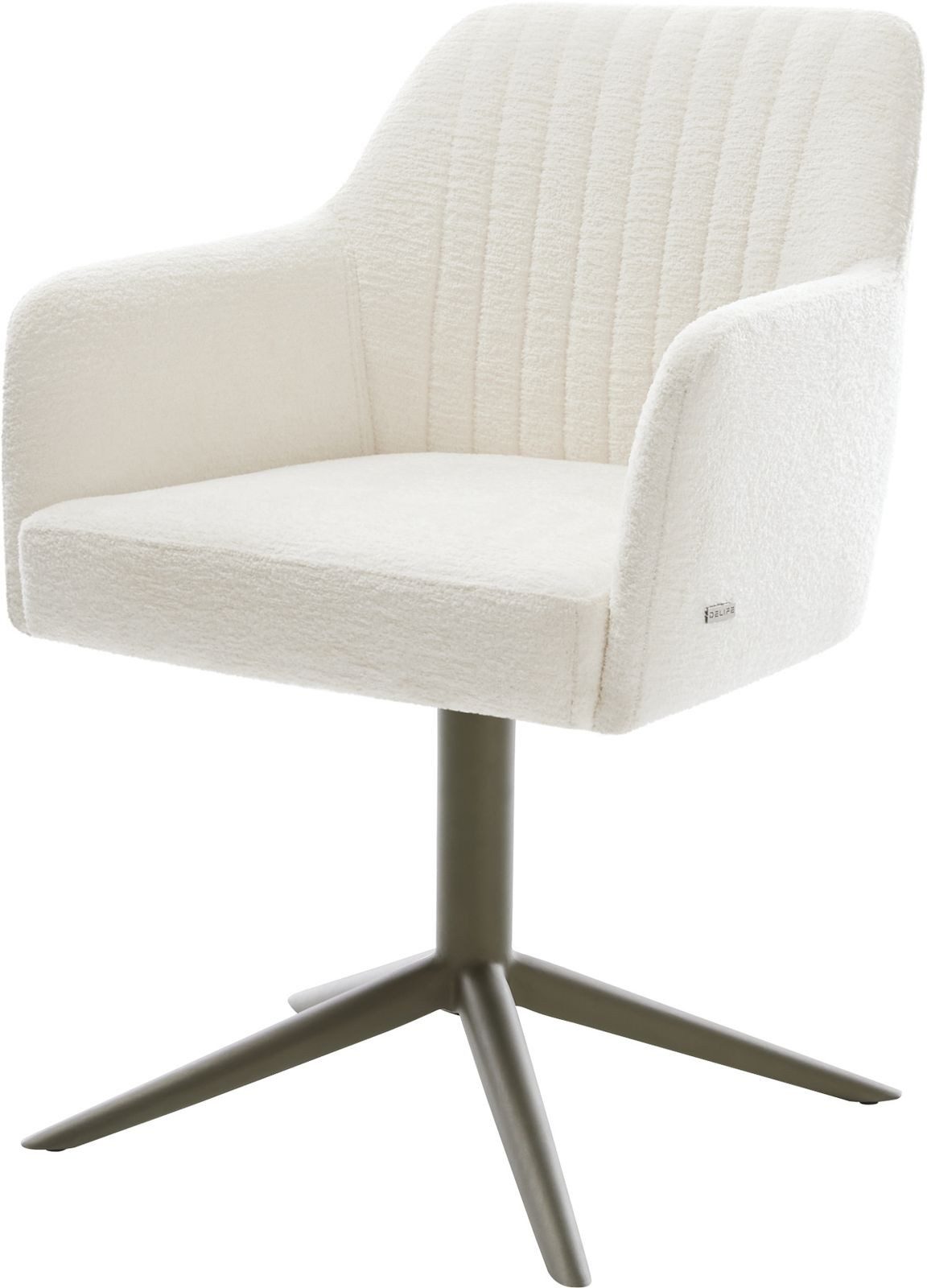 DELIFE Polsterstuhl Greg-Flex, Fußkreuz Effektfinish Titan günstig online kaufen
