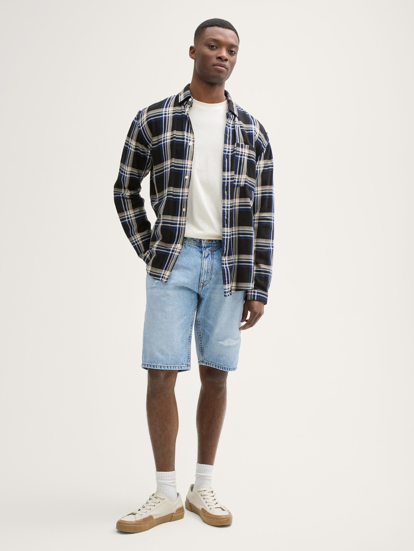 TOM TAILOR Denim Shorts Jeanshosen TTPIERS SLIM DESTROYED Jeans Shorts günstig online kaufen