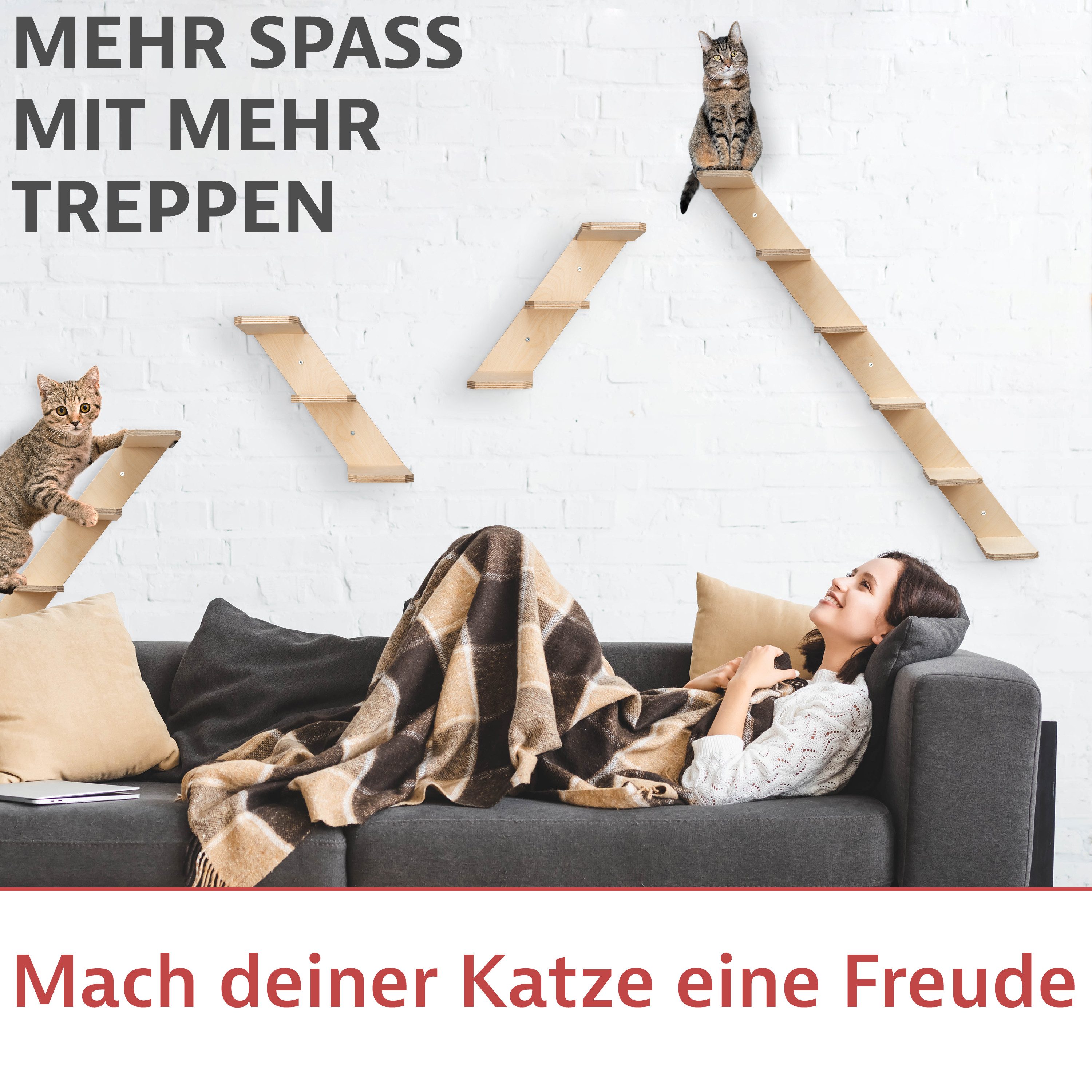 ELMATO Katzen-Kletterwand Elmato Katzen Stufentreppe mit günstig online kaufen