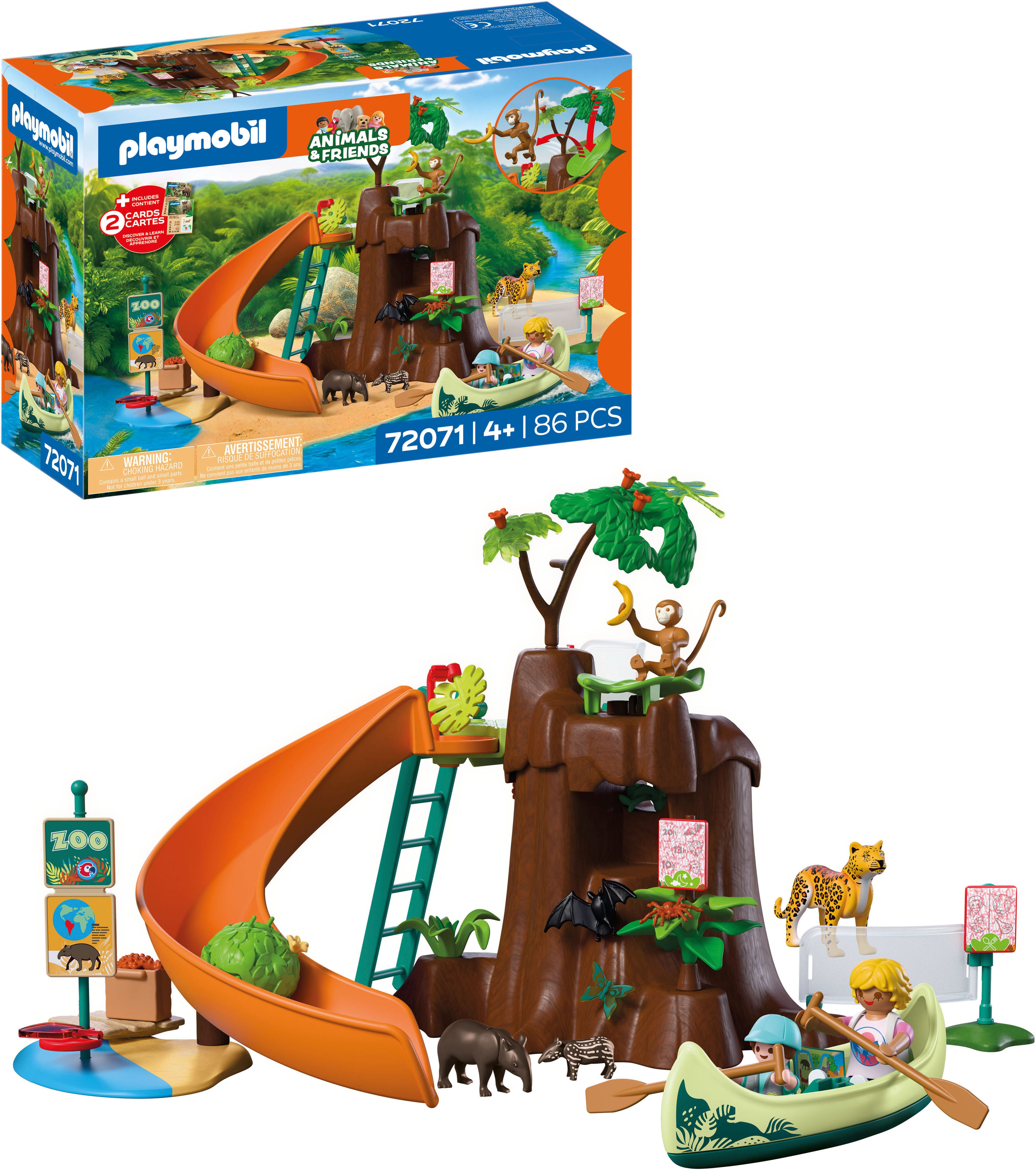 Playmobil® Zoo: Dschungelabenteuer (72071), Animals & Friends Konstruktions-Spielset, (86 St), Made in Europe