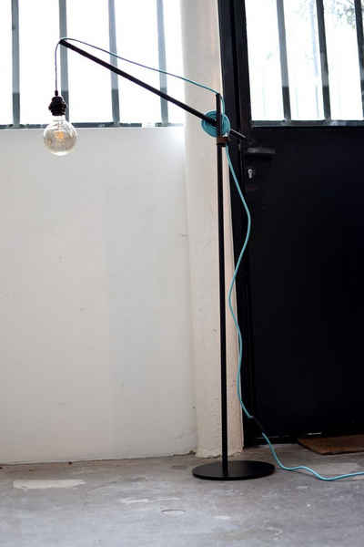 Hoopzi Stehlampe »Hoopzi - Standleuchte Stehlampe Asym schwarz - Vintage Retro Look für Ihr Wohnzimmer Esszimmer Schlafzimmer«
