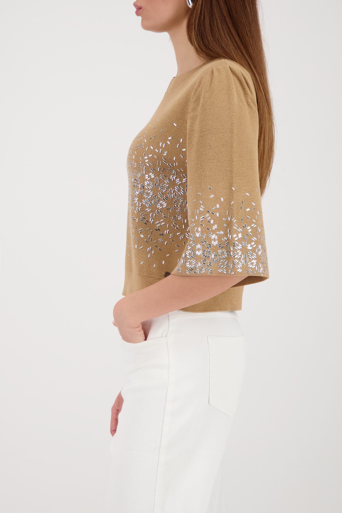 Monari Strandpullover Pullover biscotti