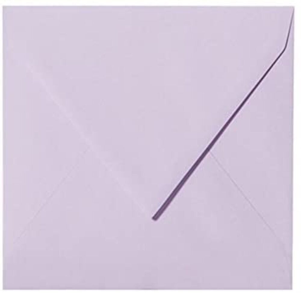 Briefumschläge24Plus Briefumschlag 50 St. 10 x 10 cm Конверти Quadratisch feuchtklebend Flieder, 10 x 10 mm Конверти Recyceltes Material