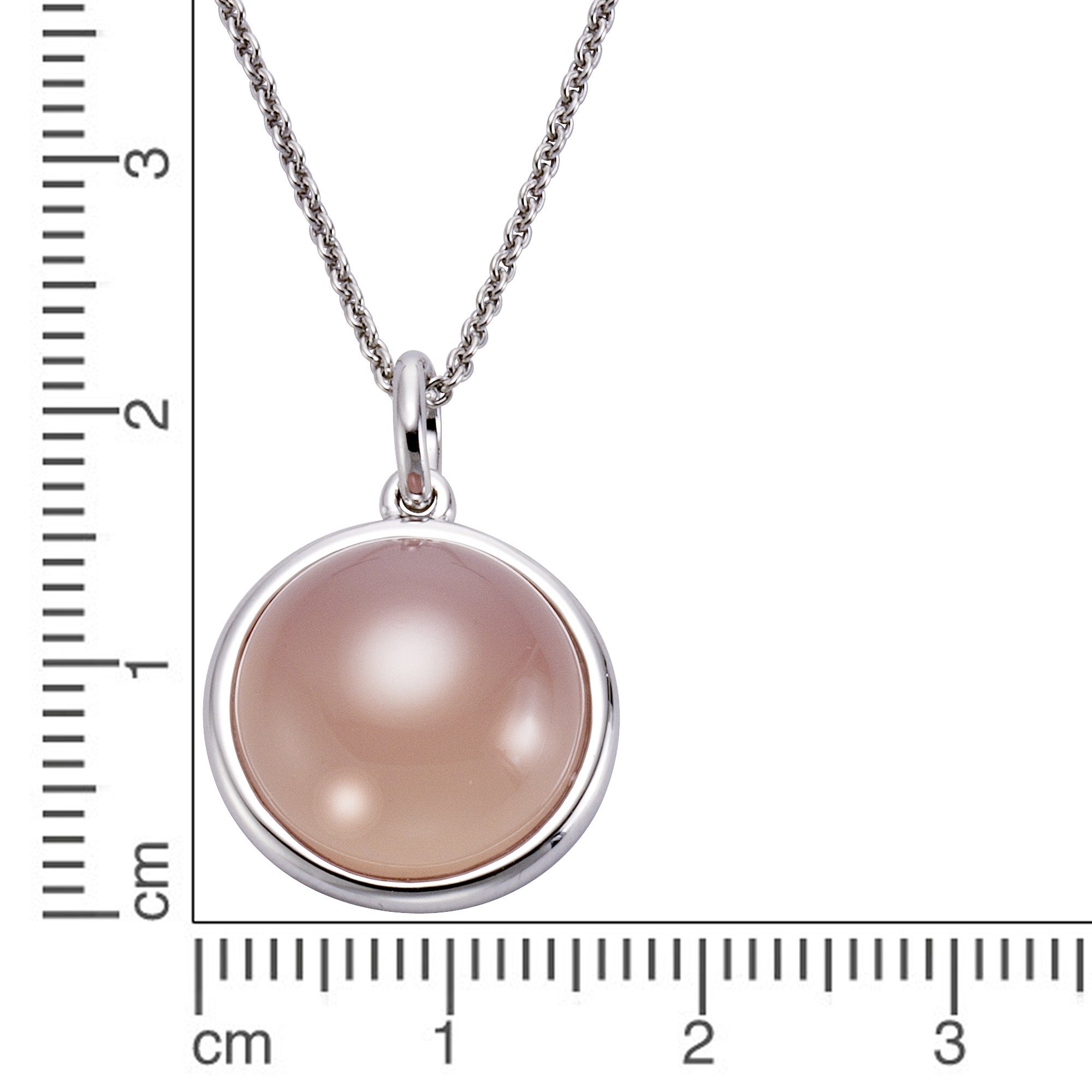 Jamelli Kette mit Anhänger 925 Silber Rosenquarz