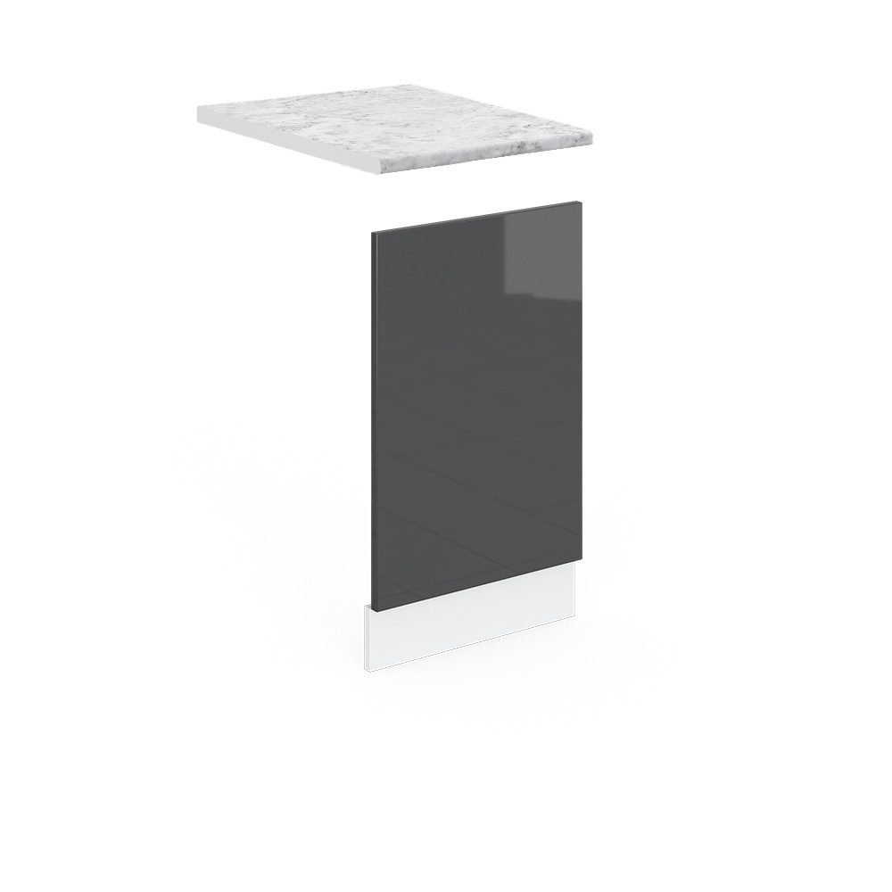 Vicco Frontblende R-Line, Anthrazit Hochglanz/Weiß, 45 cm, AP Marmor (1 St)