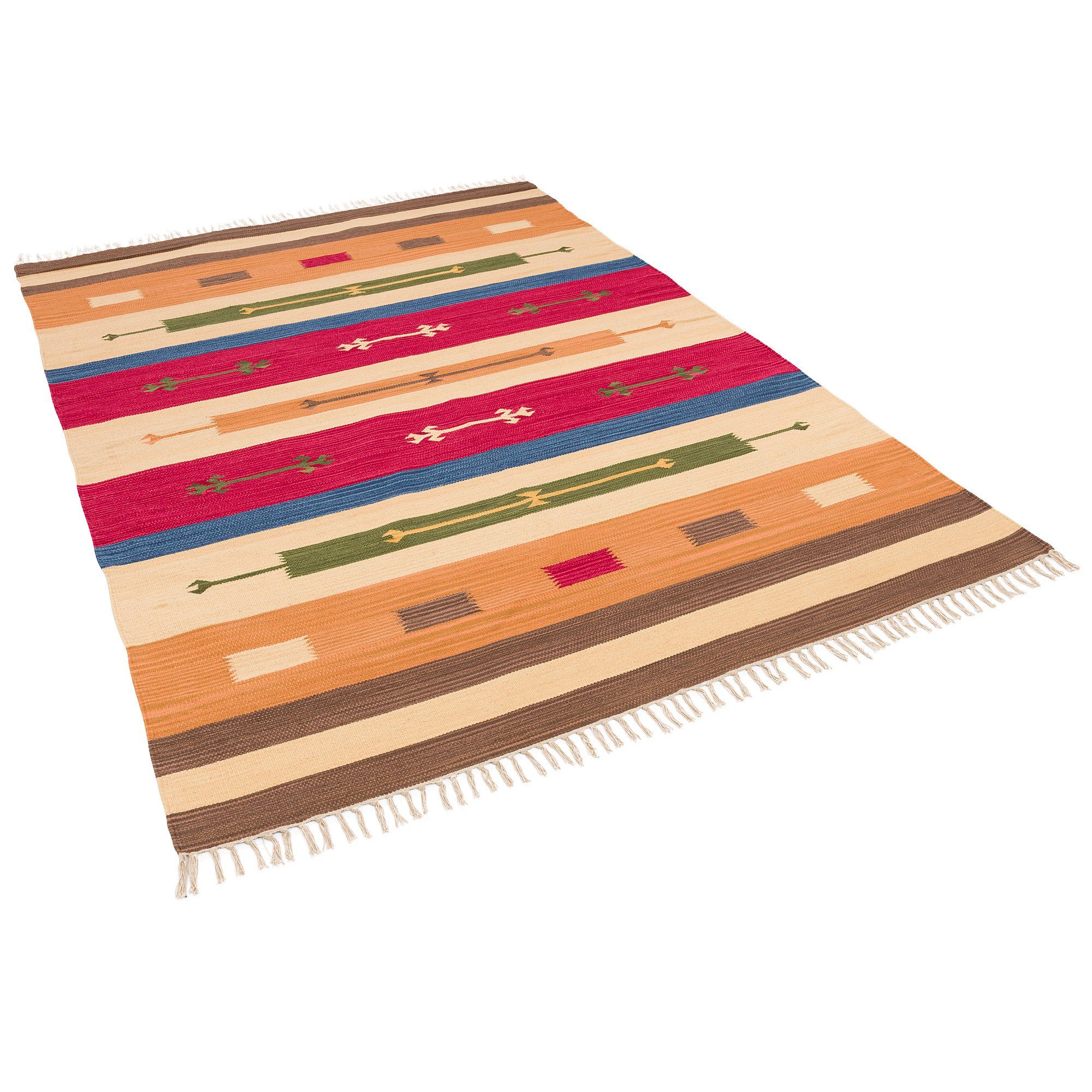 Wollteppich »Baumwolle Natur Kelim Teppich Lina Modern ...