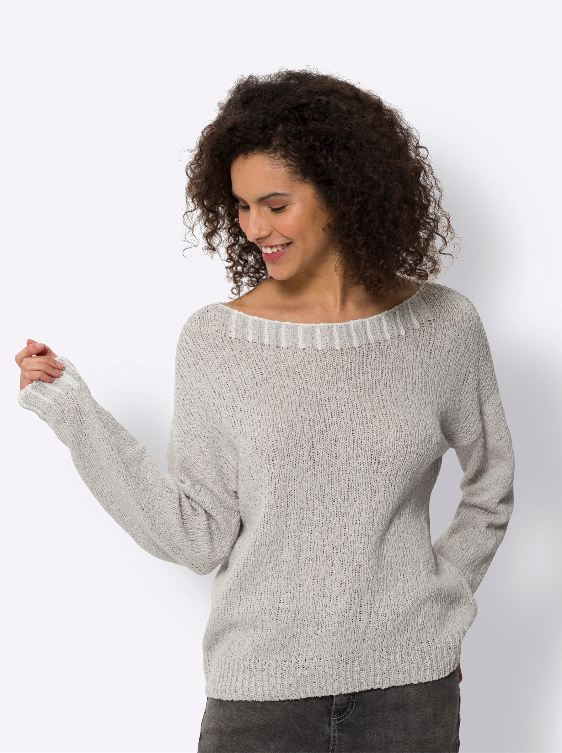 Strickpullover Rundhalspullover