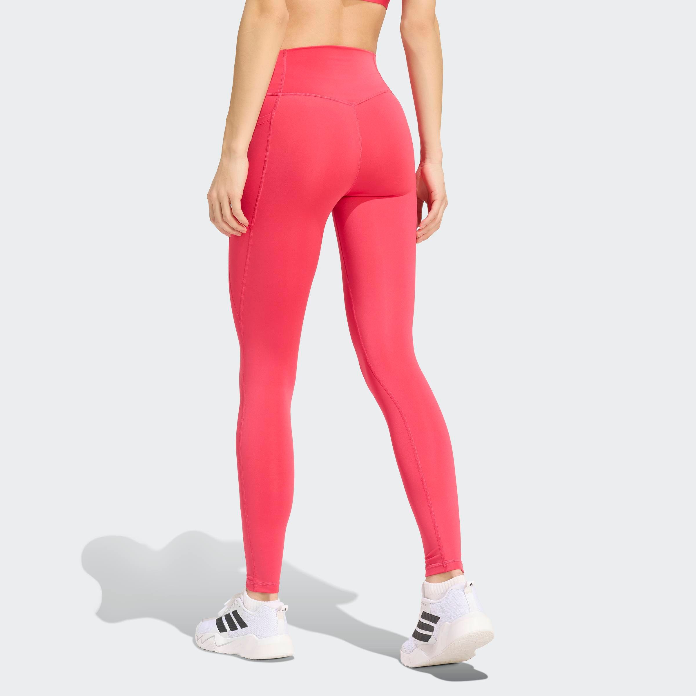 adidas Performance Trainingstights OPTIMÉ ESSENTIALS STASH POCKET LEGGINGS, KOMPLETTE LÄNGE für Fitness, mit Climacool® Technologie, ohne Verschluss