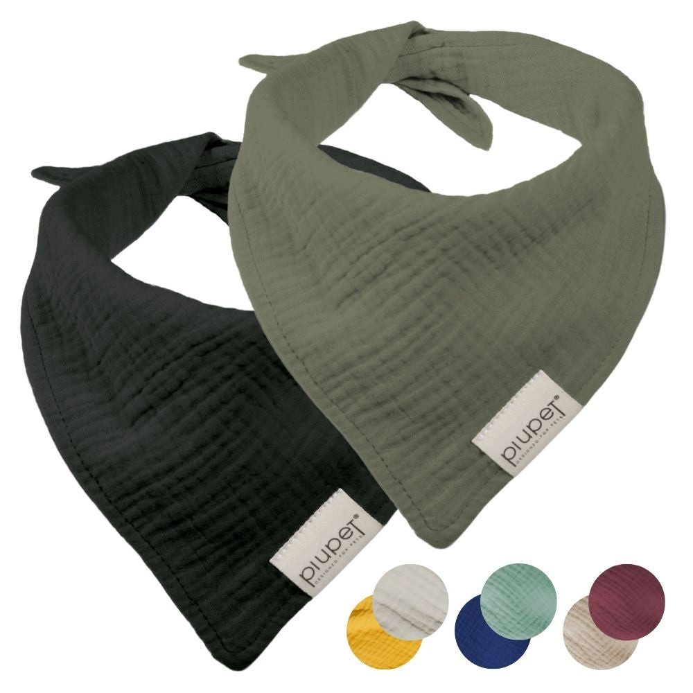 Piupet Tier-Halstuch Hundehalstuch I 2er Set Hundehalstücher I Hundezubehör I 58x40x40cm, zum Binden