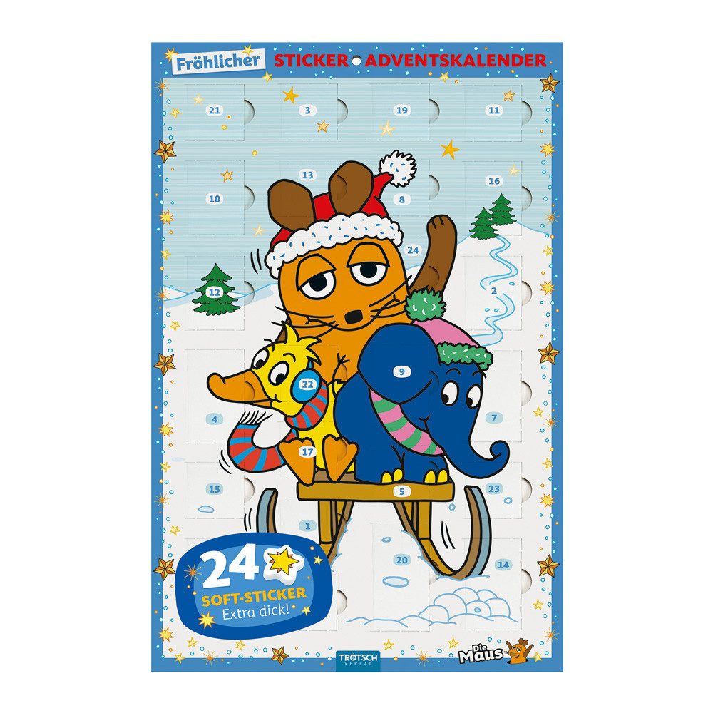 Trötsch Verlag Календари Die Maus - Sticker-Adventskalender